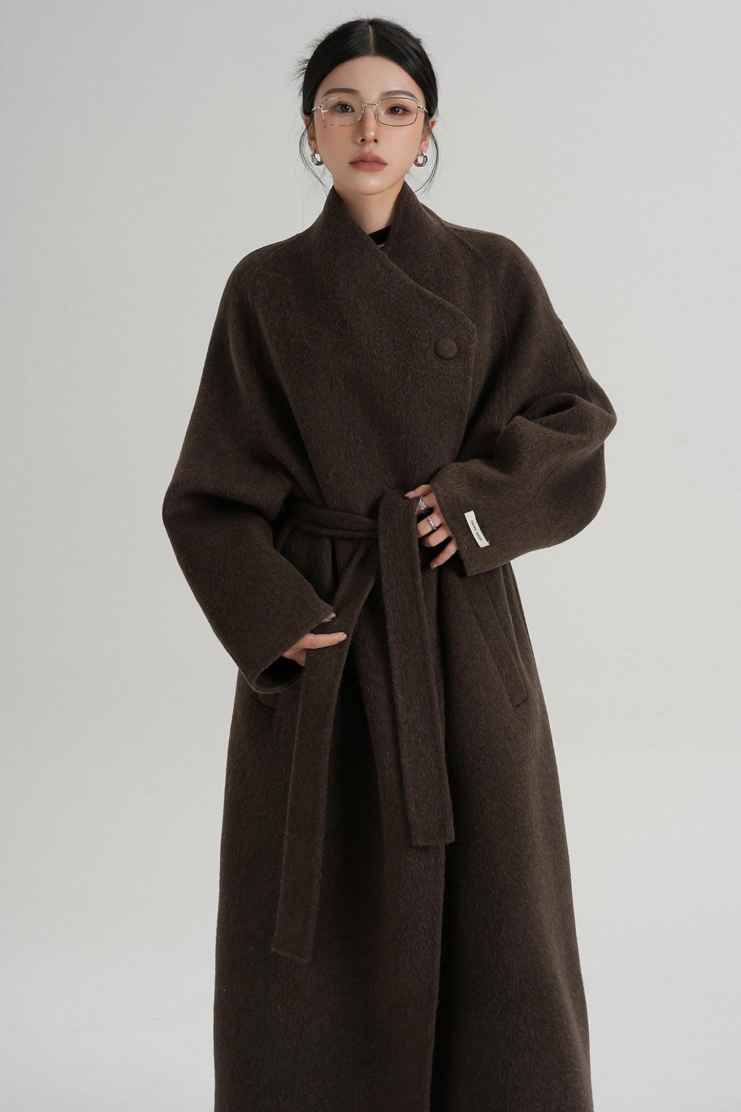 Temperament Coffee Wool Coat