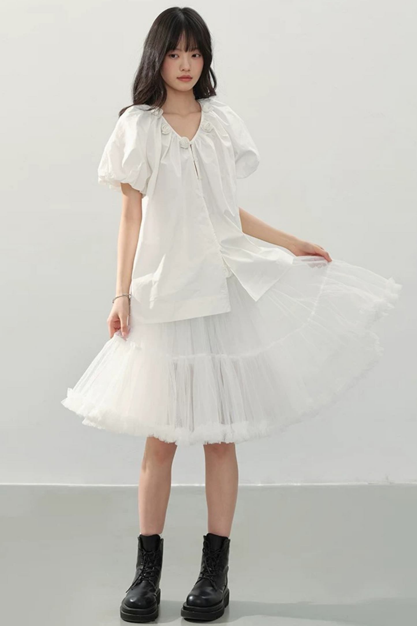 White Tulle A-Line Fairy Skirt