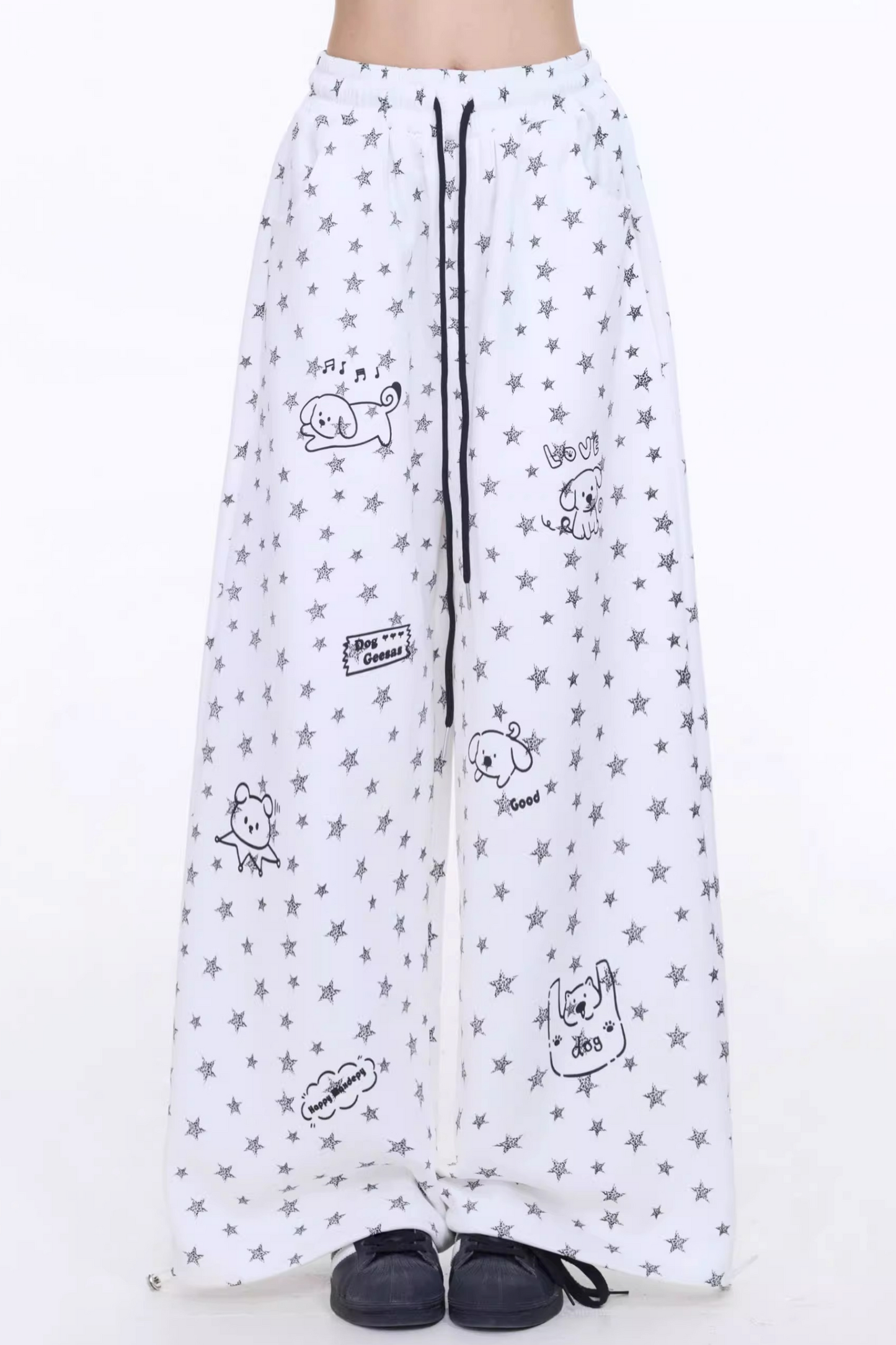 Retro Star-bedruckte Sweatpants