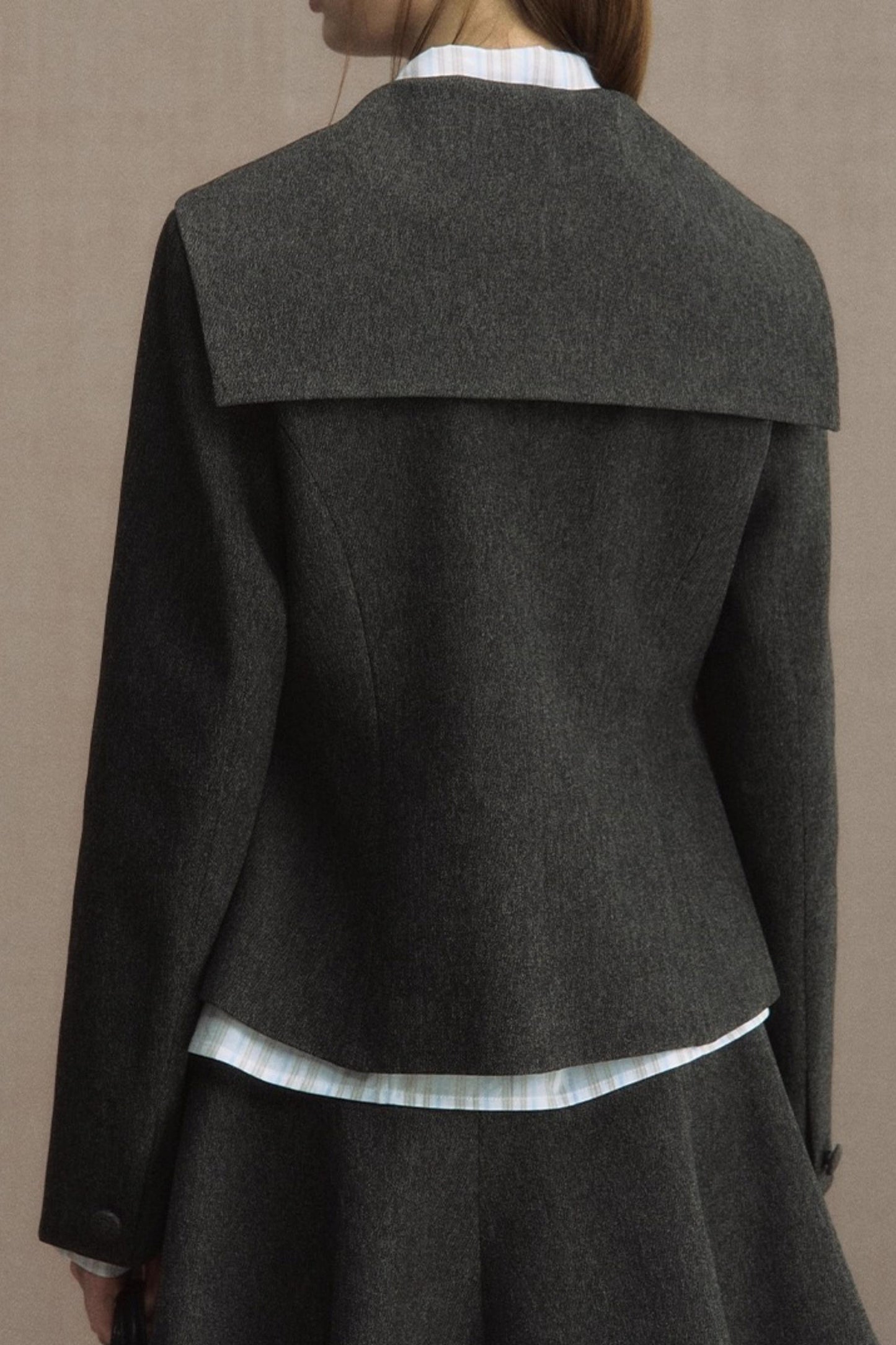 Cedar Poem Casual Navy Blazer Set-Up