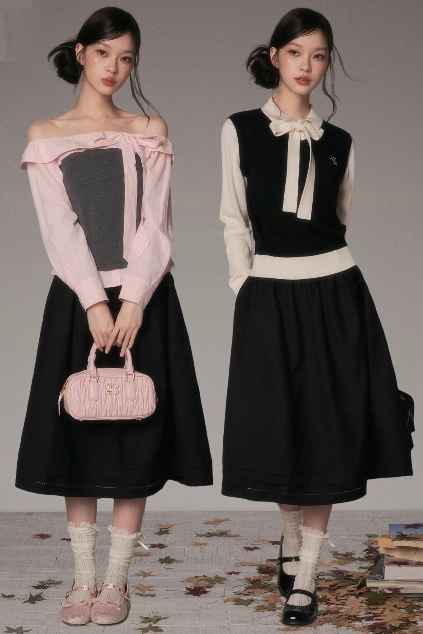 Embroidered Hollow-Out A-Line Skirt