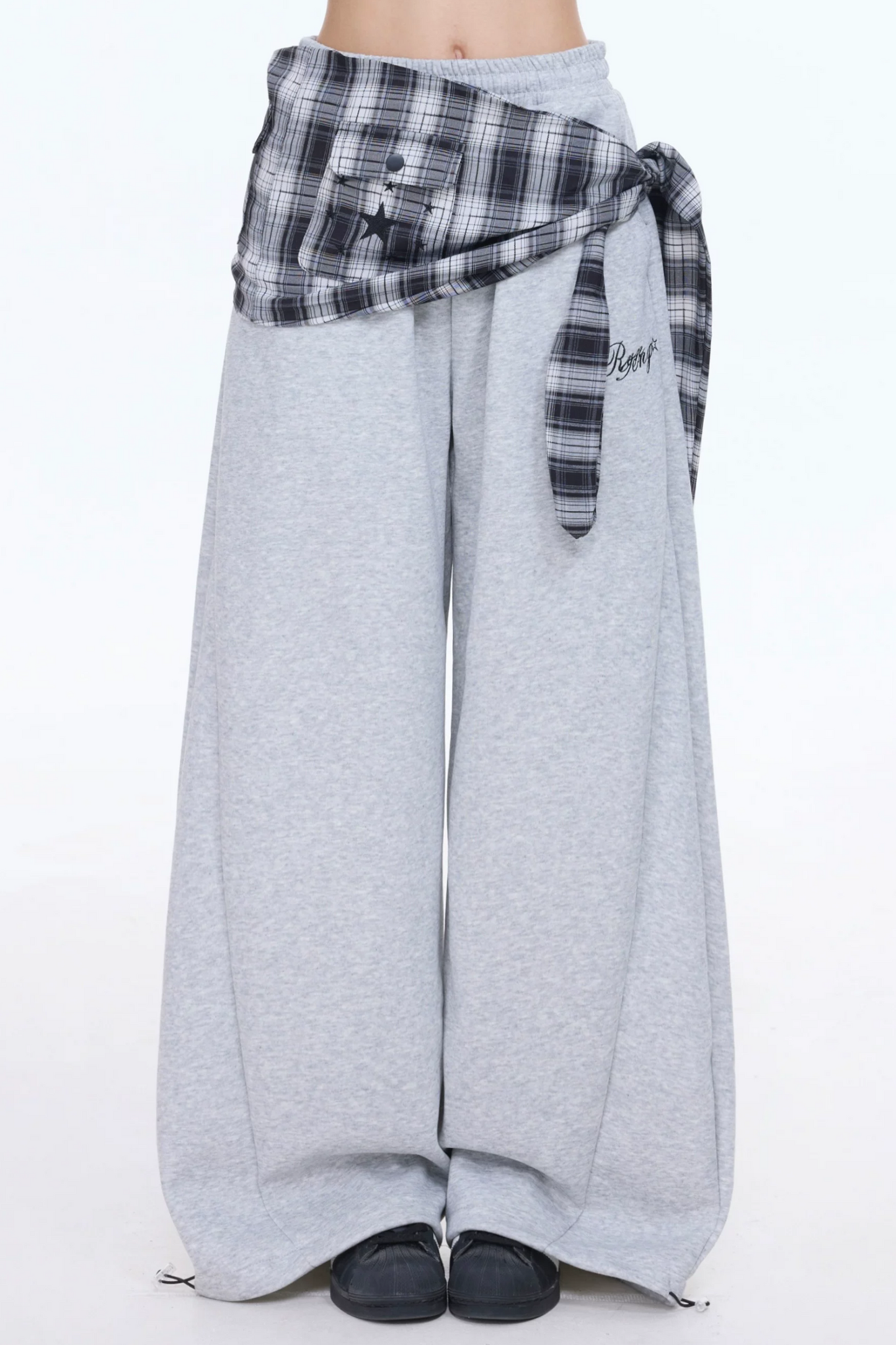 Retro Drapey Wide-Leg Pants