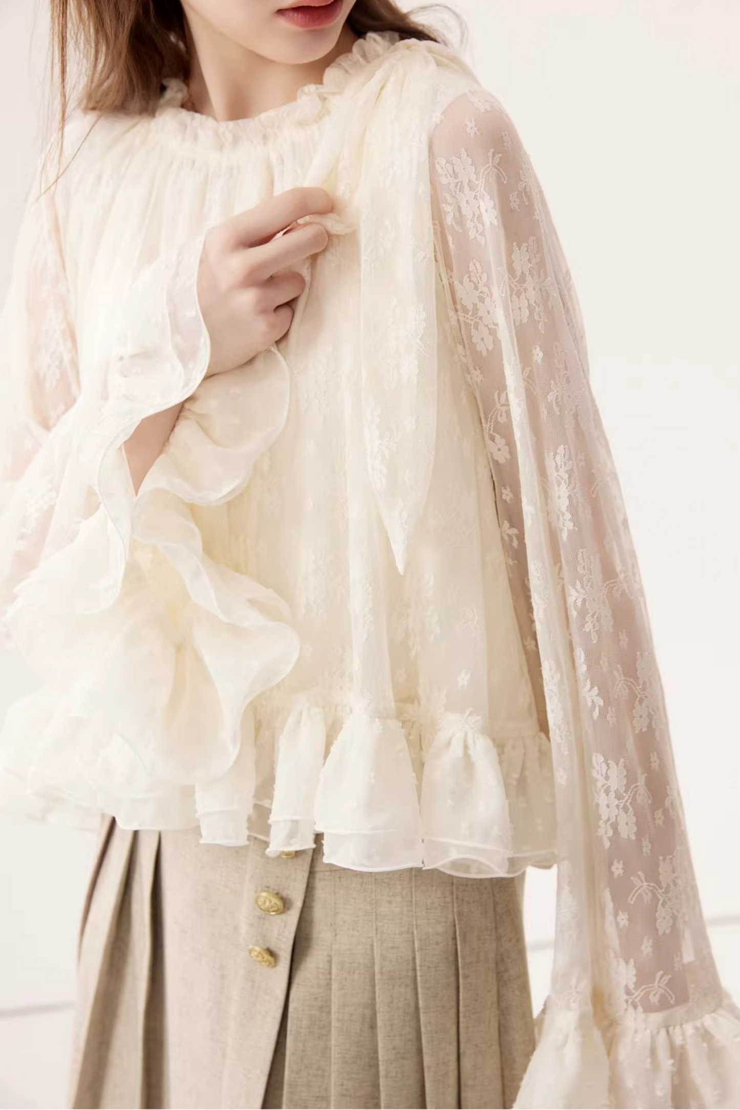 Chiffon Bow Ribbon Blouse