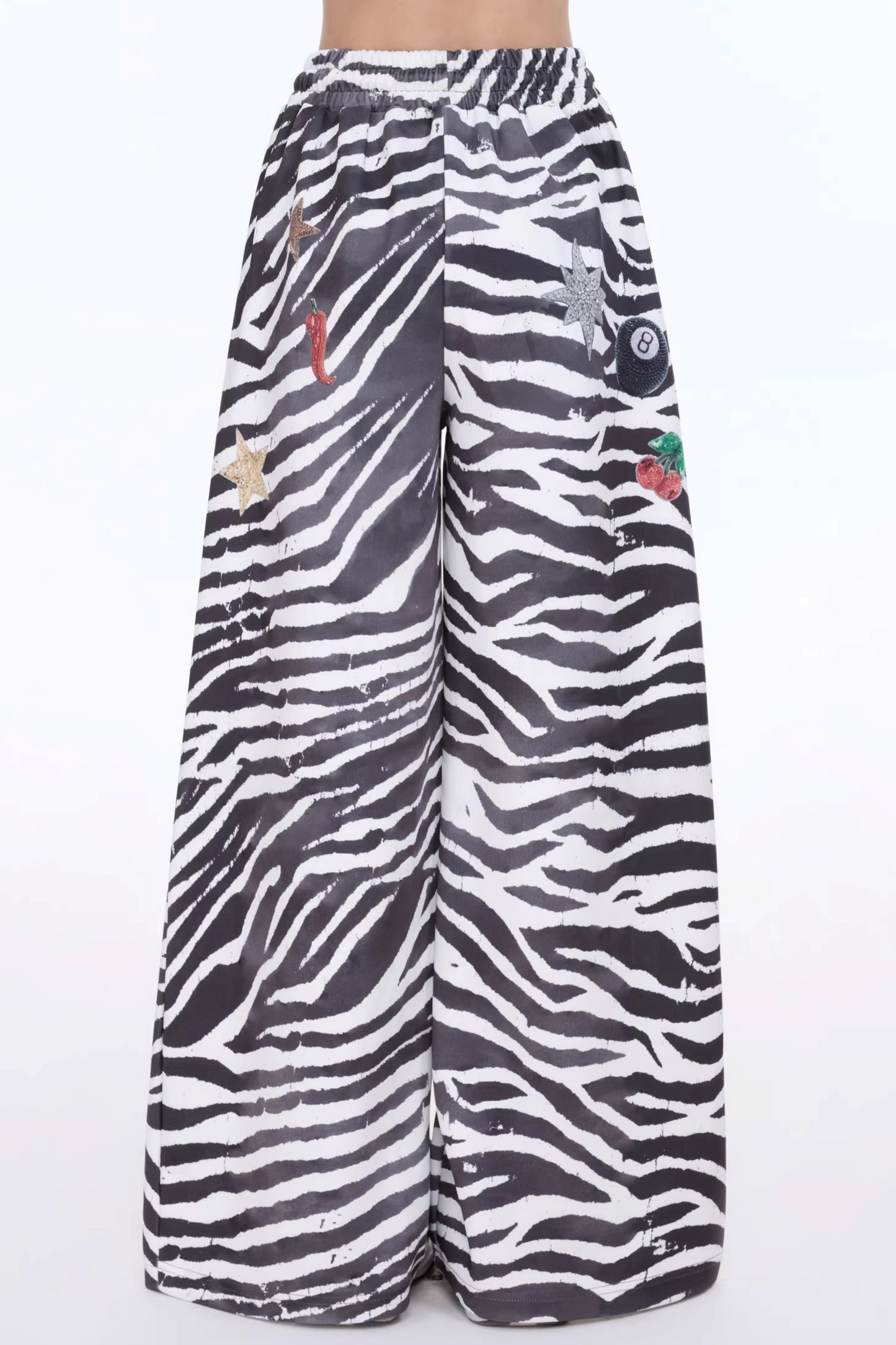 Retro Striped Wide-Leg Pants