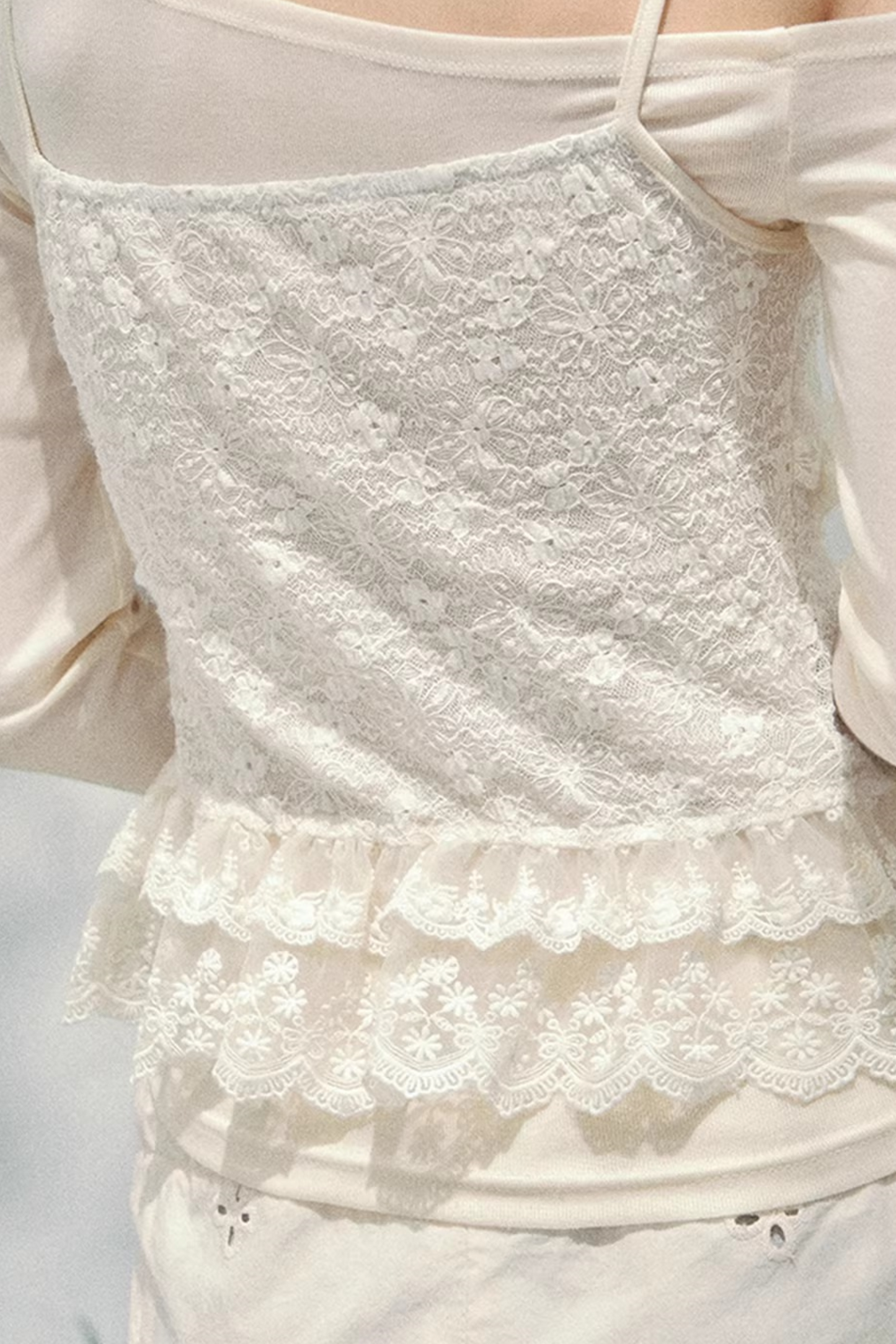 Lace Draped Two-Piece Top