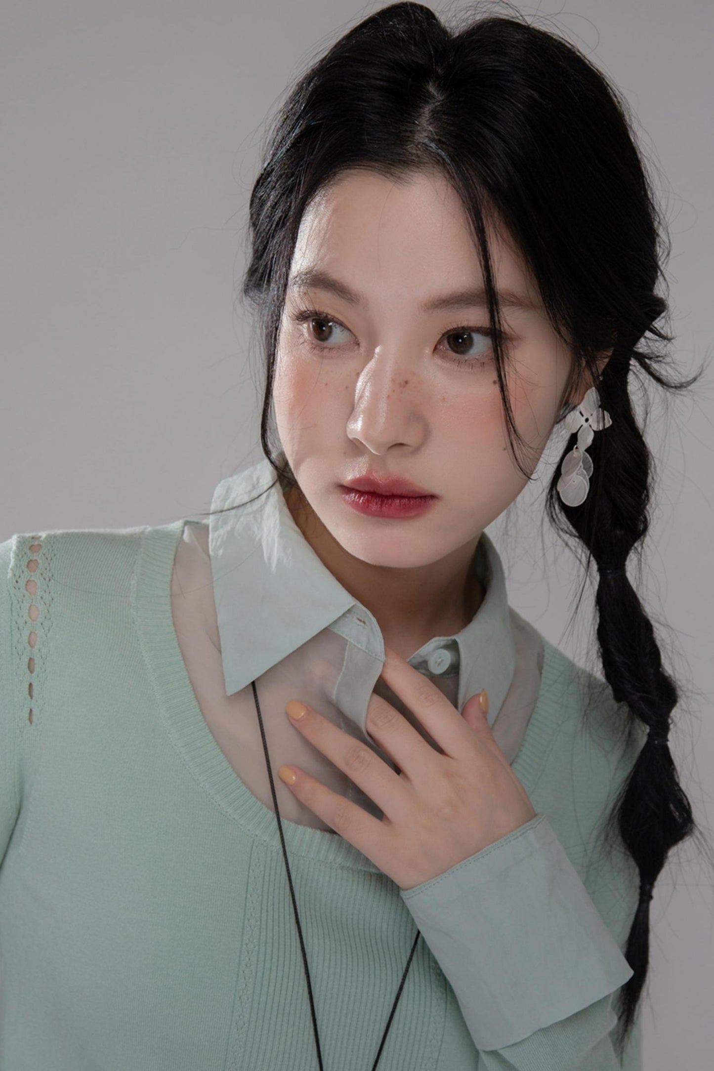 Brushed Plaid Brown Skirt