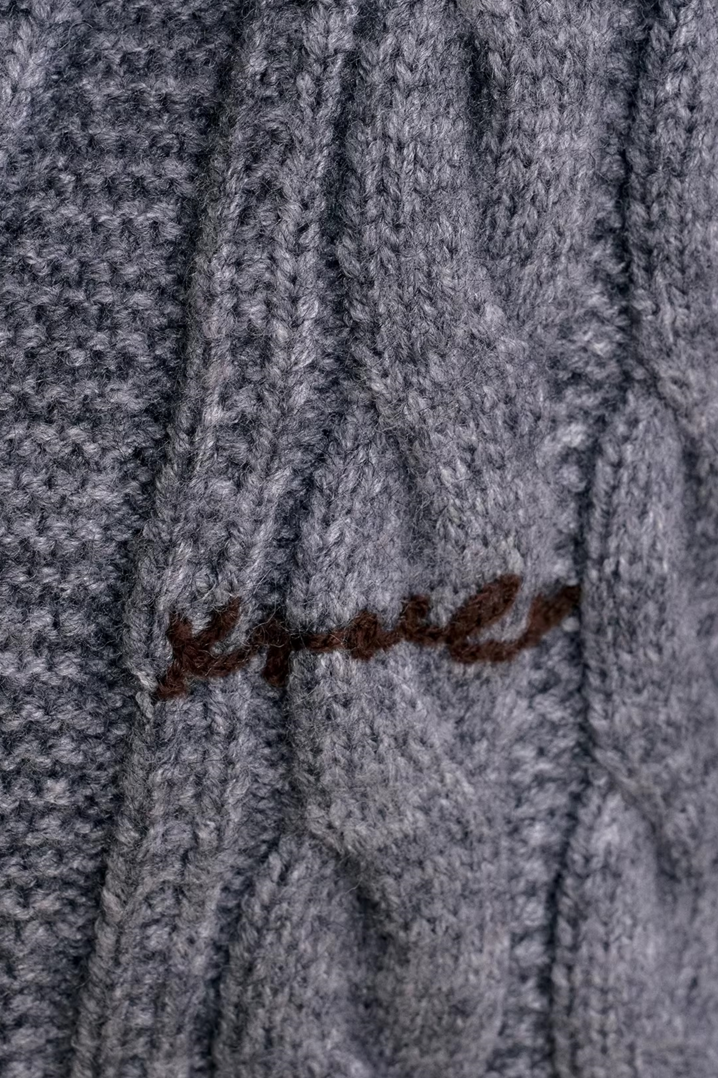 Navycore Wool Chain Embroidery Cardigan