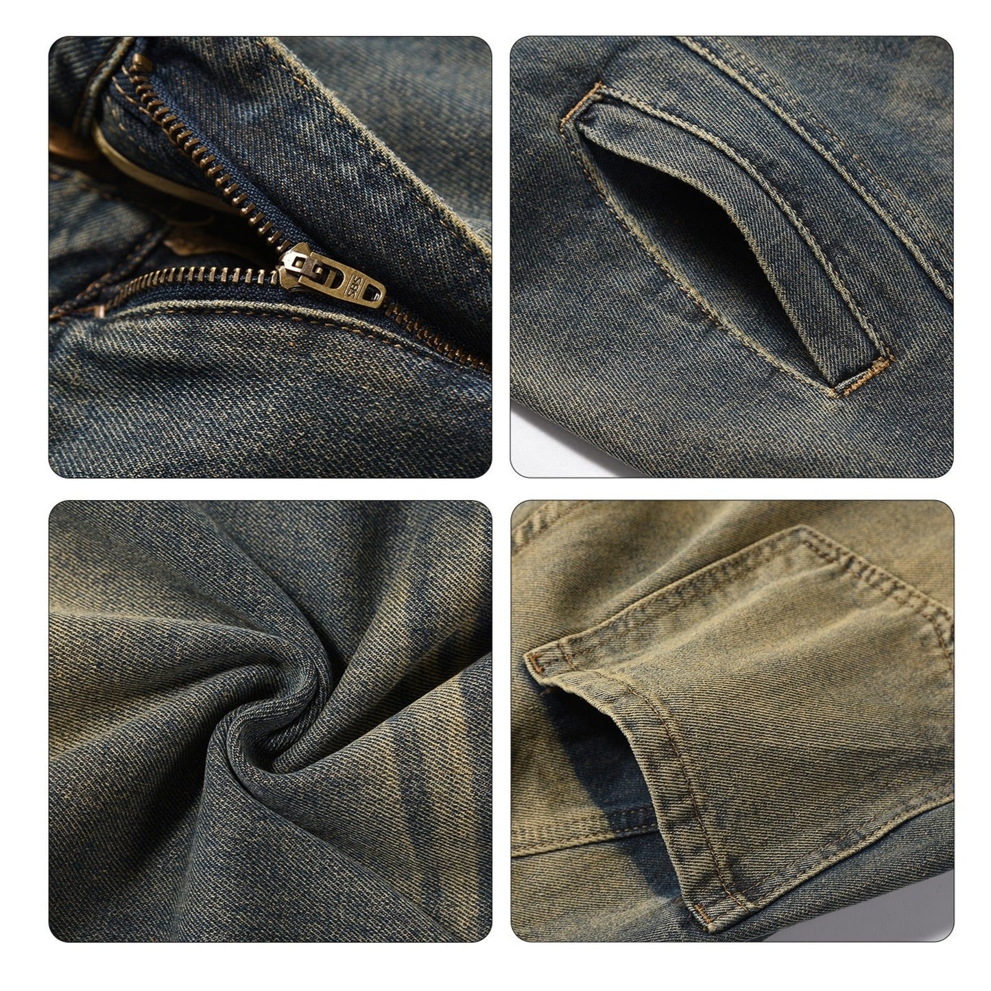 American retro casual jeans pants