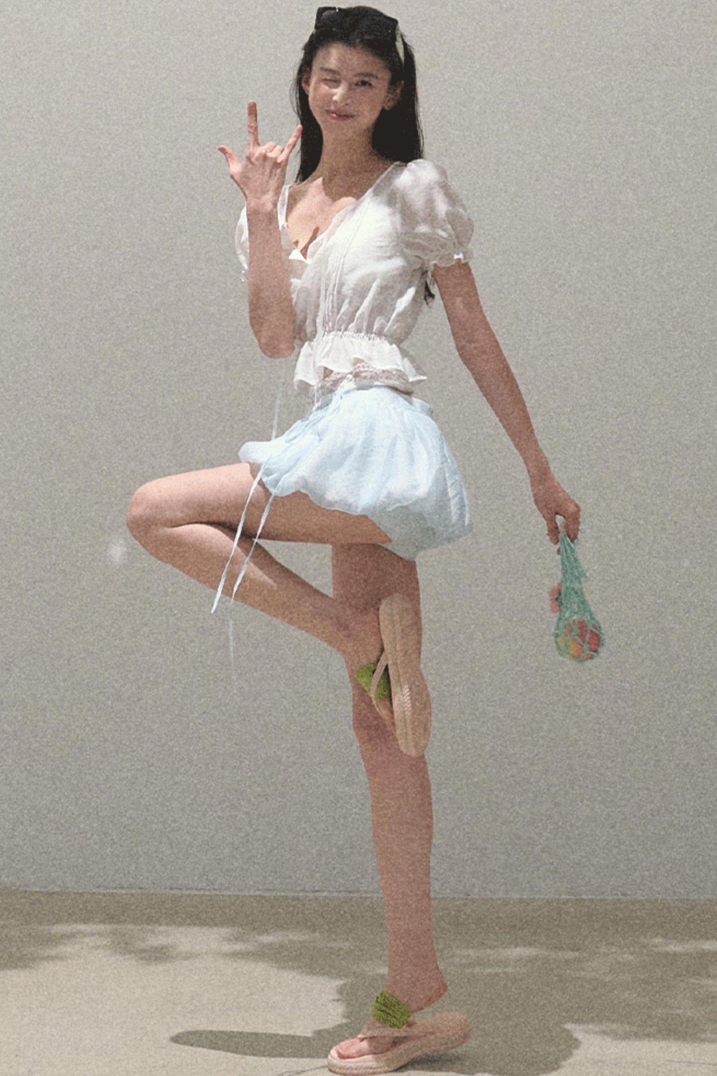 Floral Peplum Culottes Skirt Set