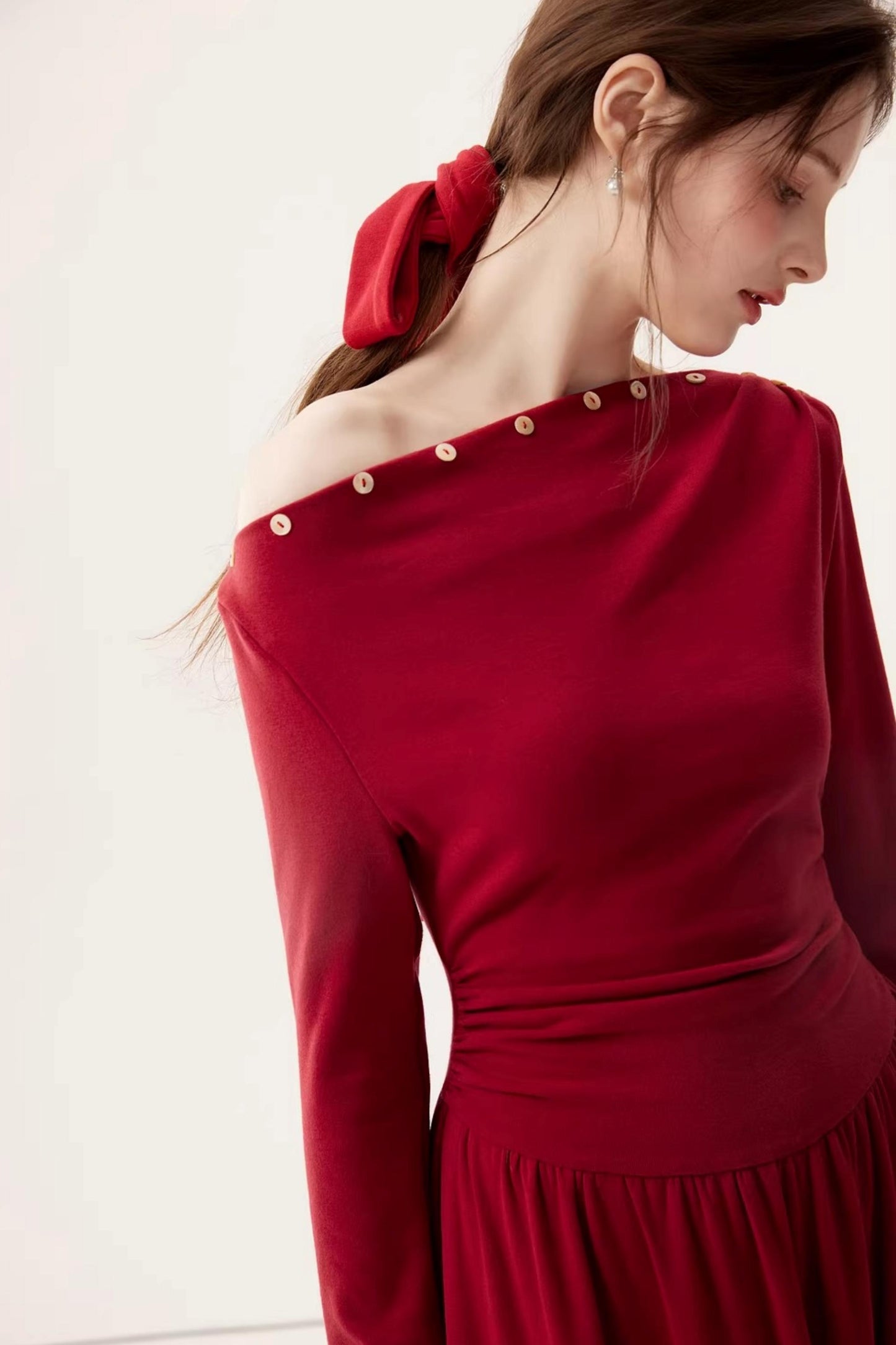 Off-Shoulder Knit Dress