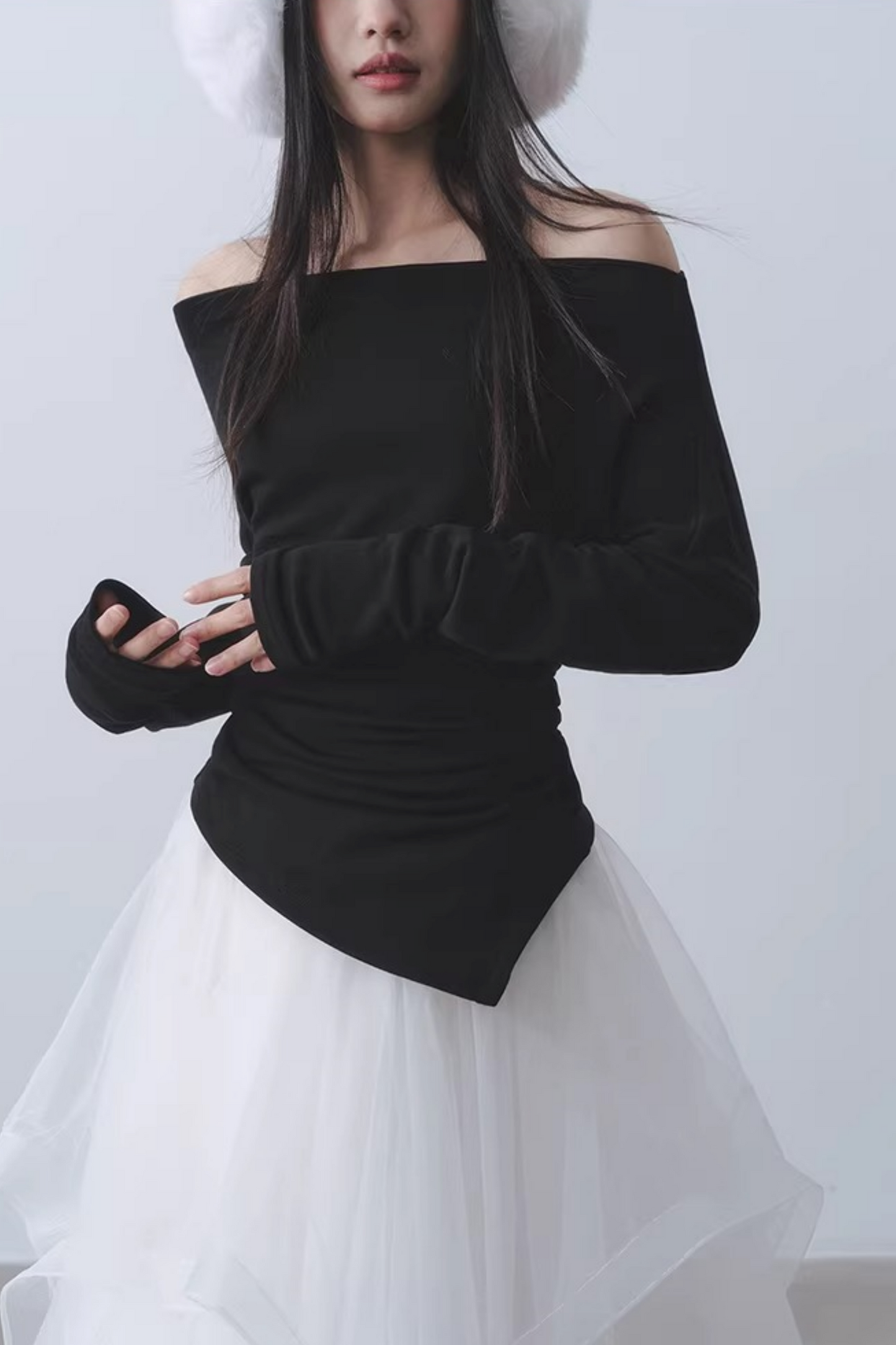 Misty City Pleated Knit Sweater