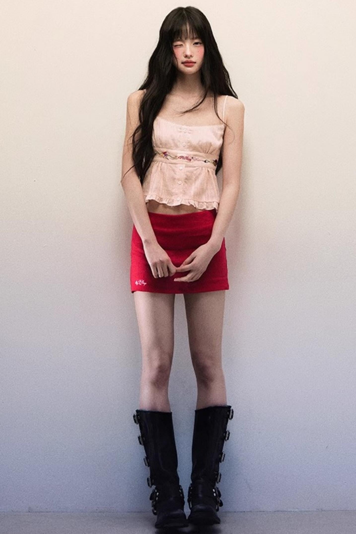 Ruffled Cotton Camisole Top