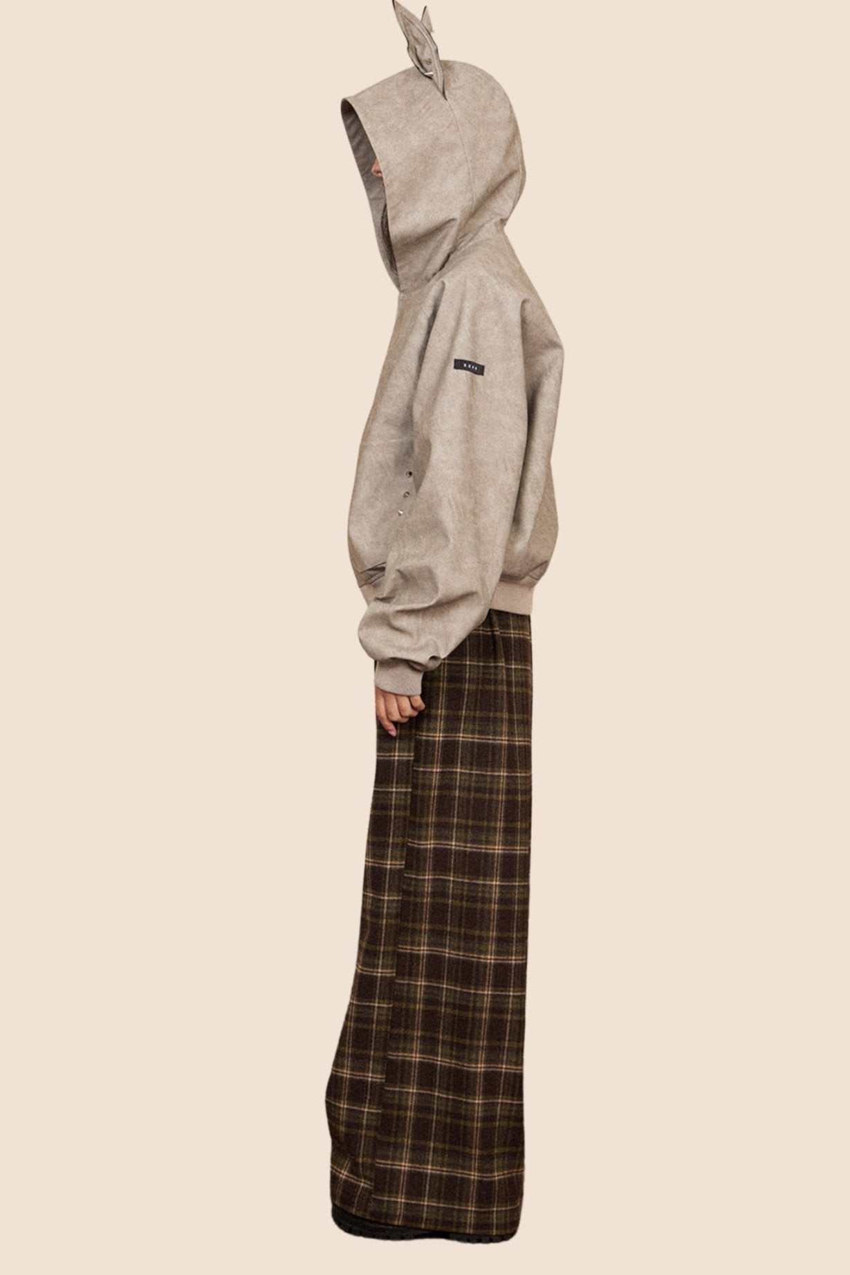 Retro Distressed Tie-Dye Leather Jacket