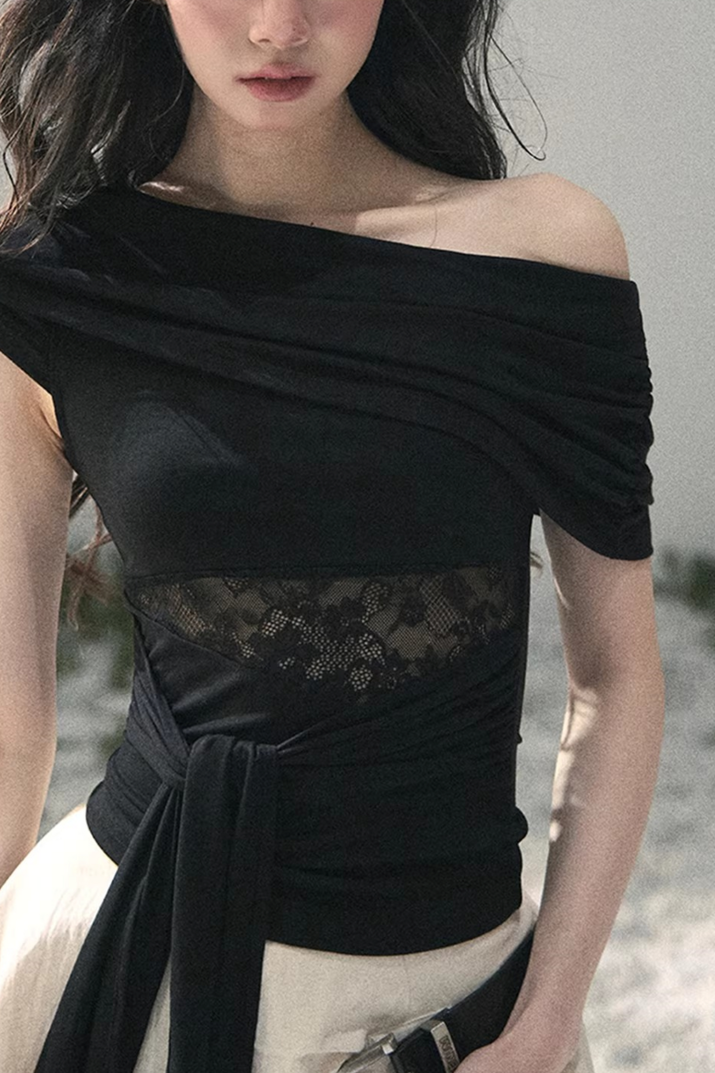 Asymmetrical Lace Top