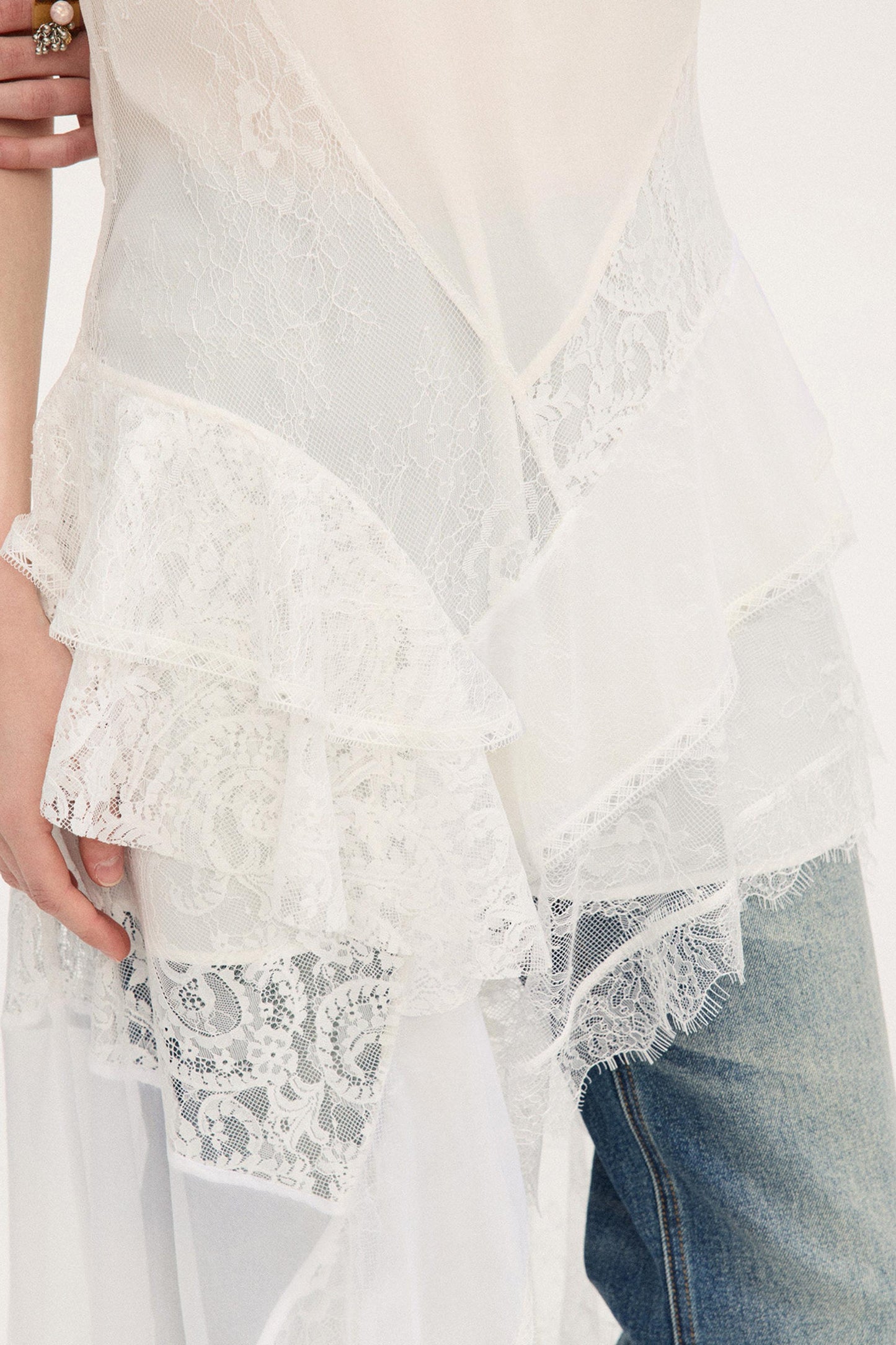 Lace Irregular Patchwork Dress