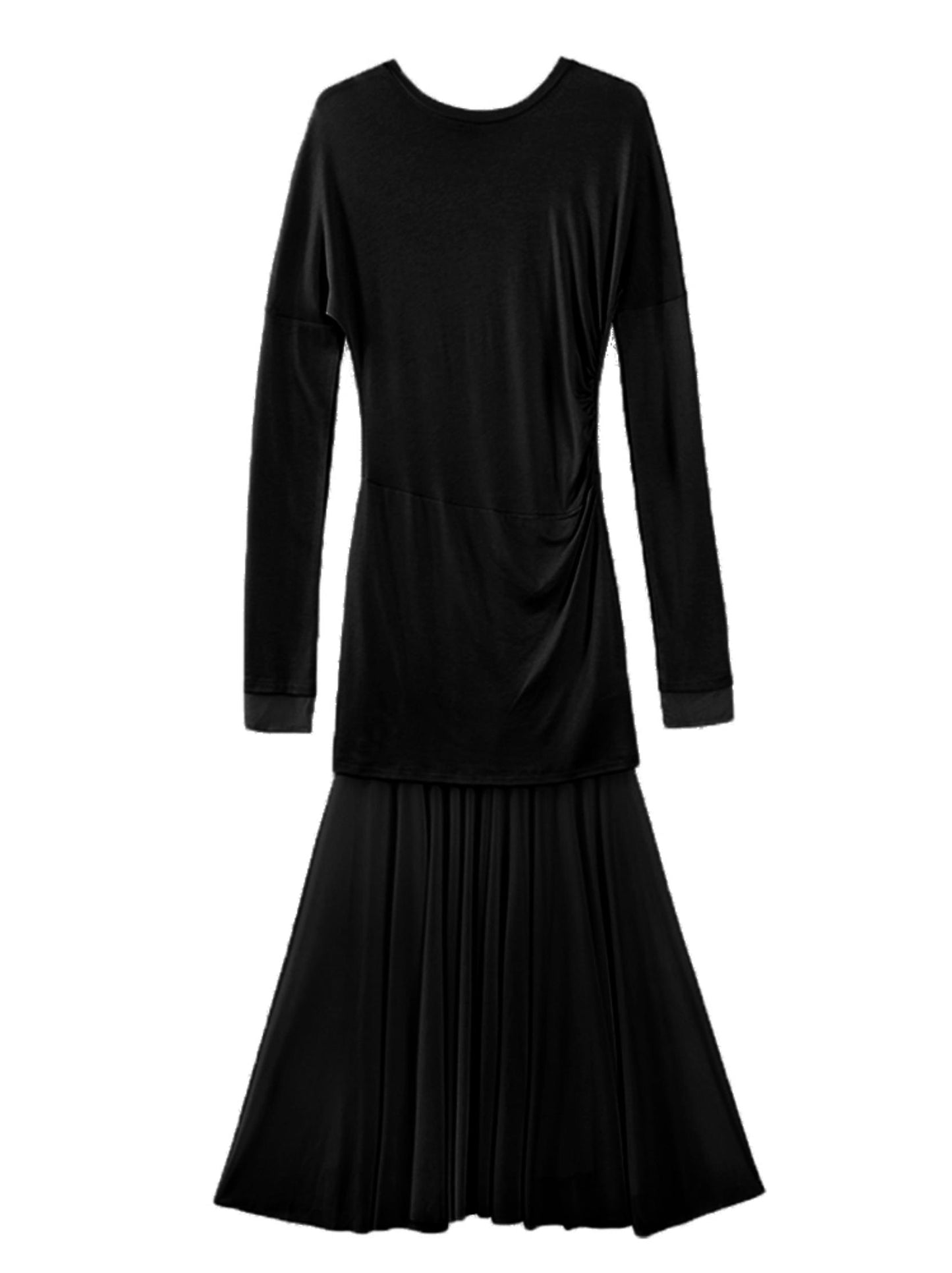 Linen Tulle Long Sleeve Dress Set-Up