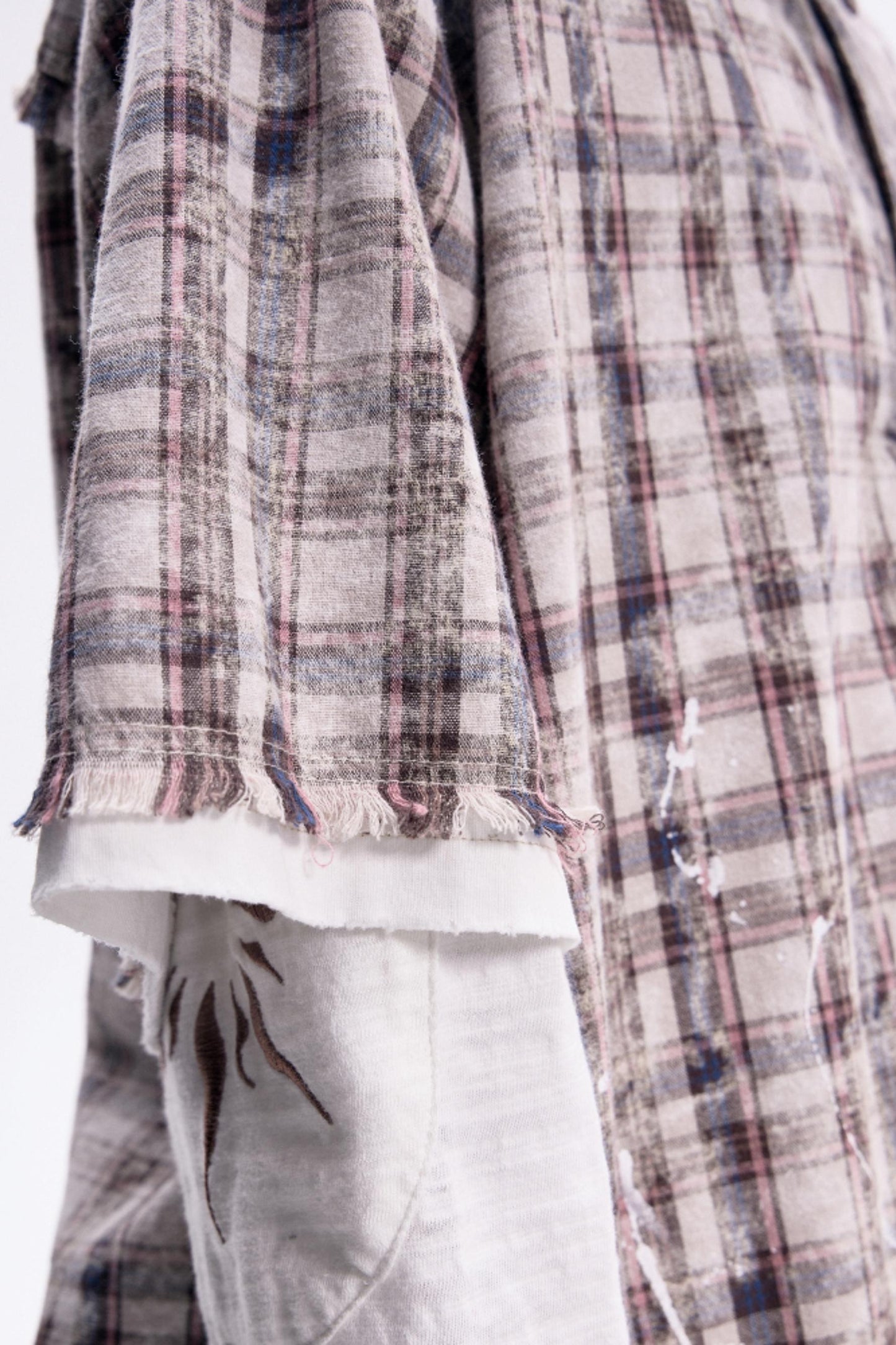 Patchwork Plaid Polo Shirt