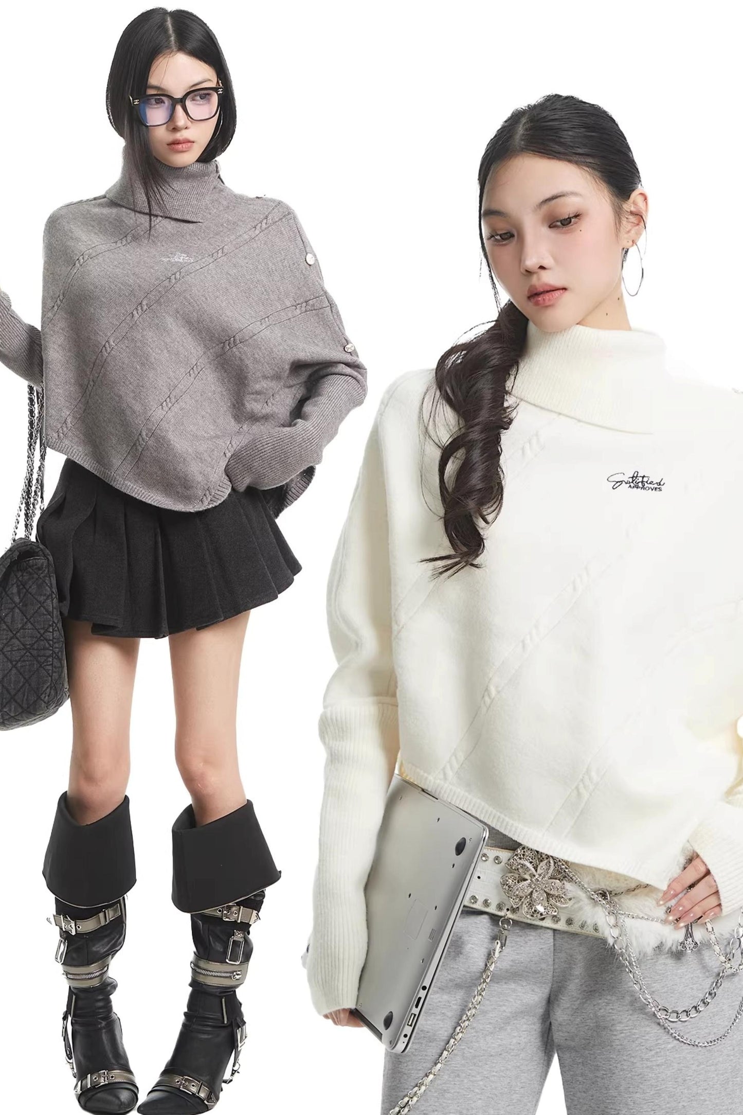 Off-White Cape Turtleneck Sweater