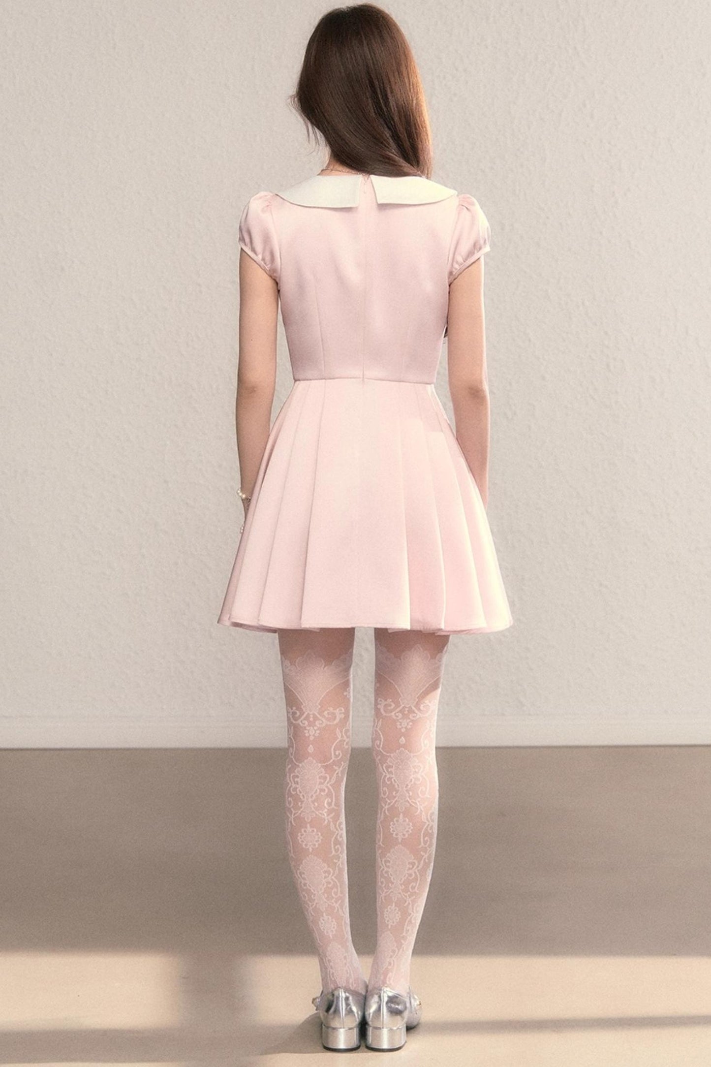 French Princess Satin Bow Dress