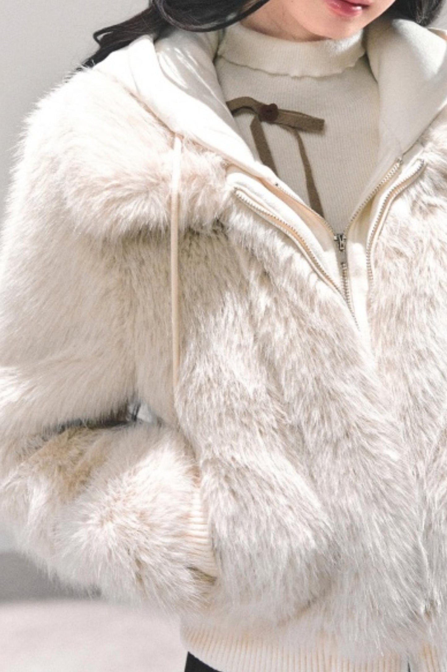 Hooded Fur Winter Coat