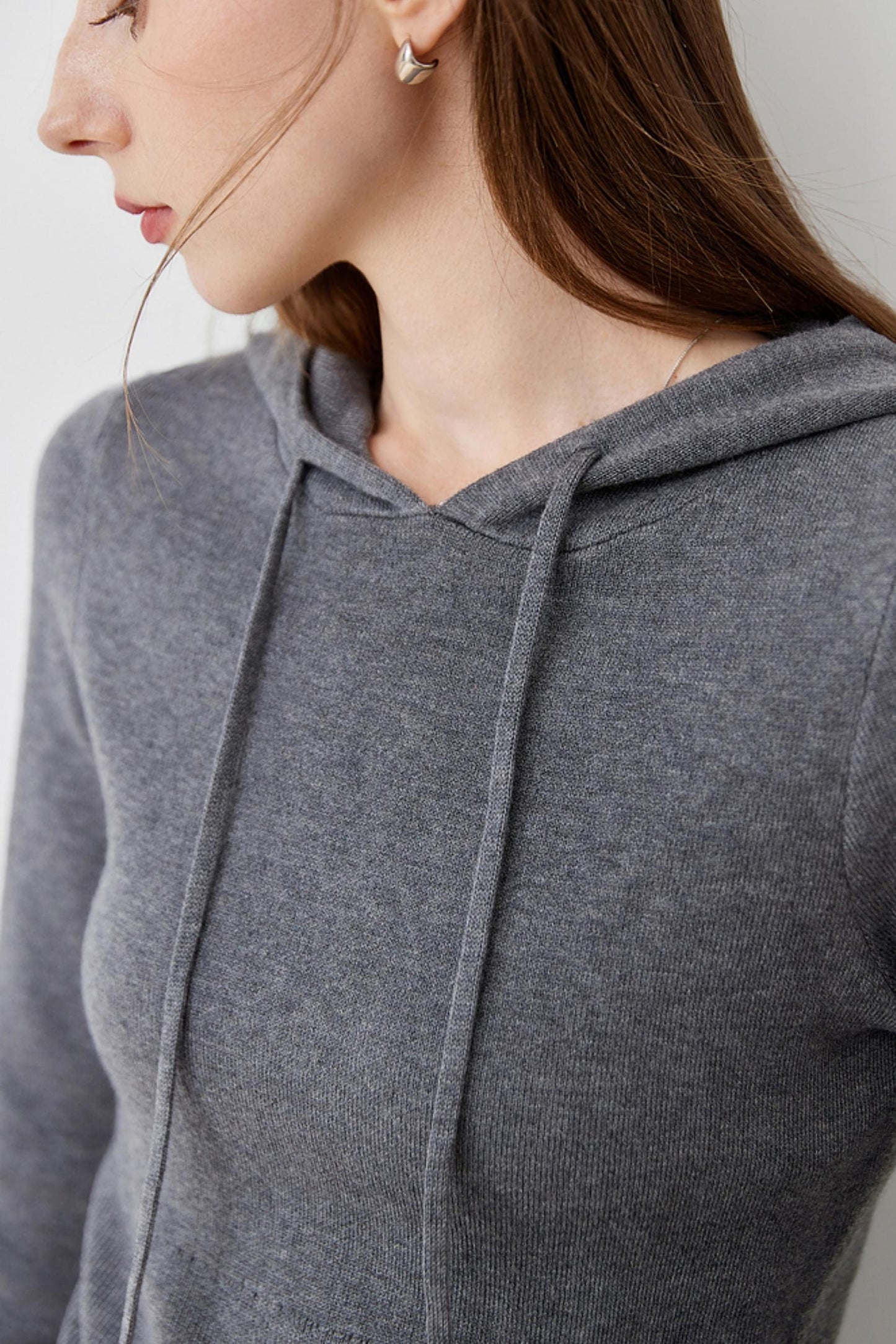 Ensemble de pull à capuche en tricot et pantalons à jambes larges