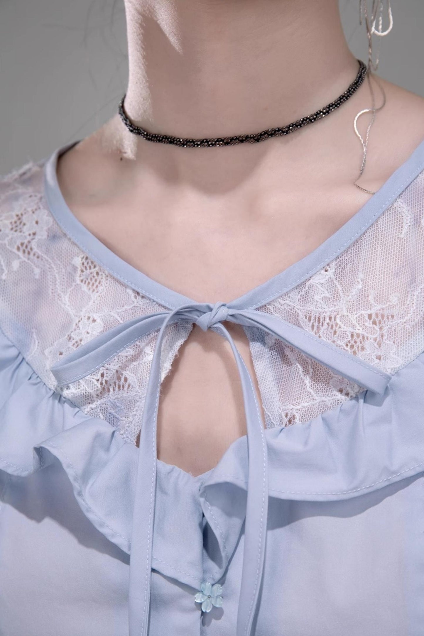 Curve Blue Cotton Shirt