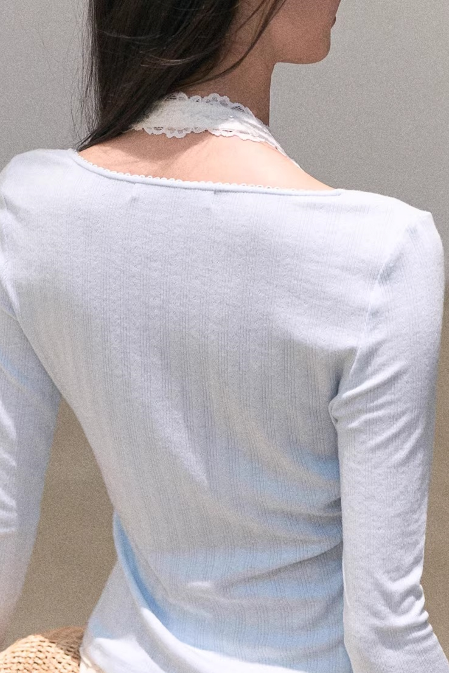 Hollow-Out Ribbed Knit Cardigan