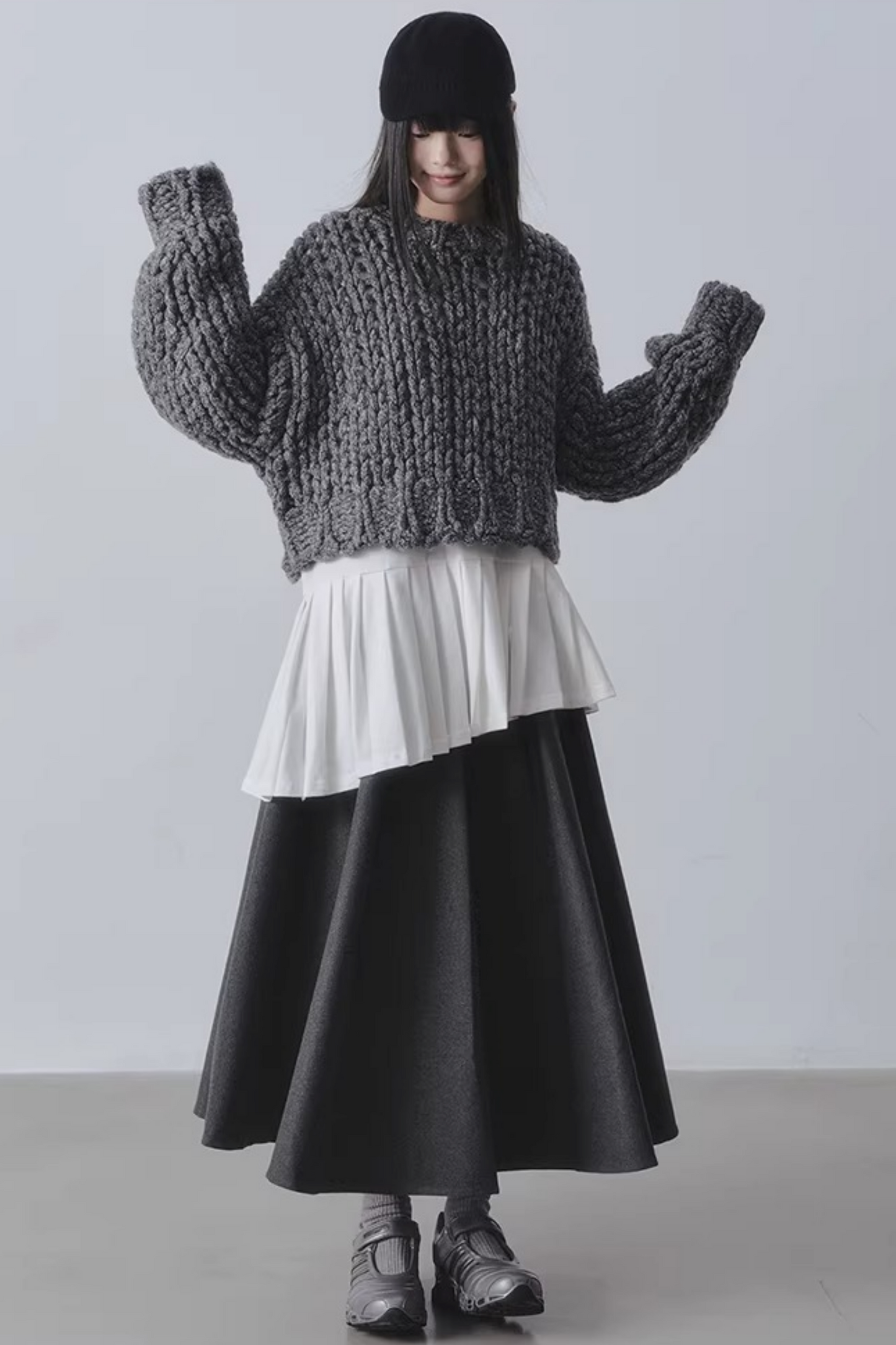 First Snow Pleated Blouse