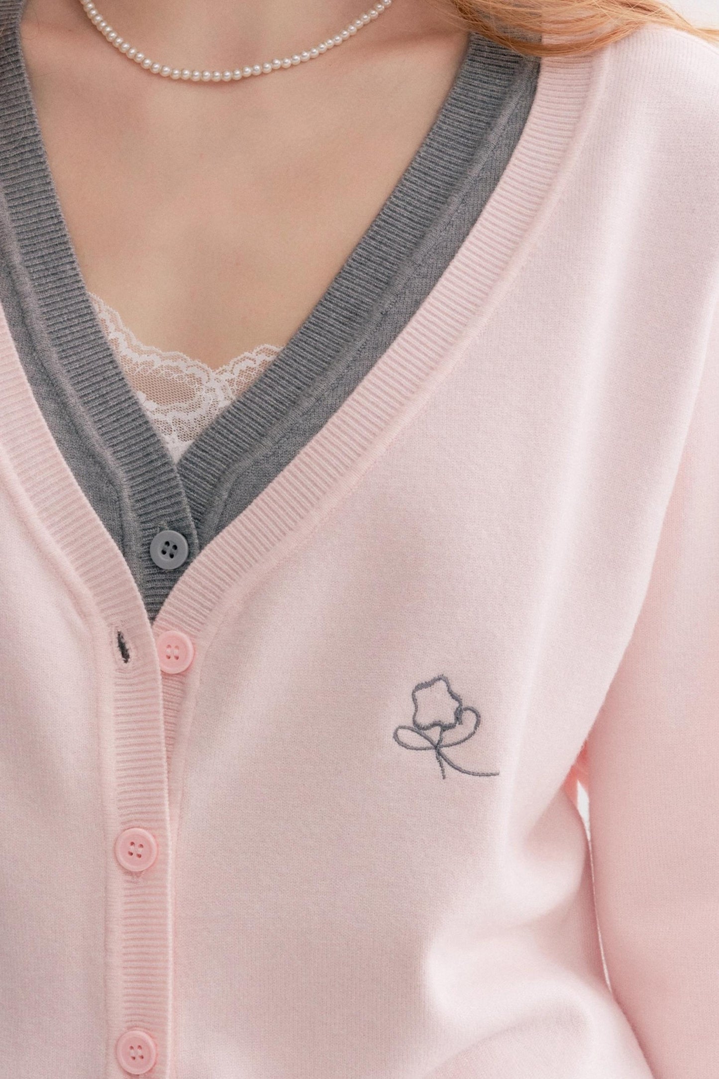 Soft Pink V-Neck Sweater