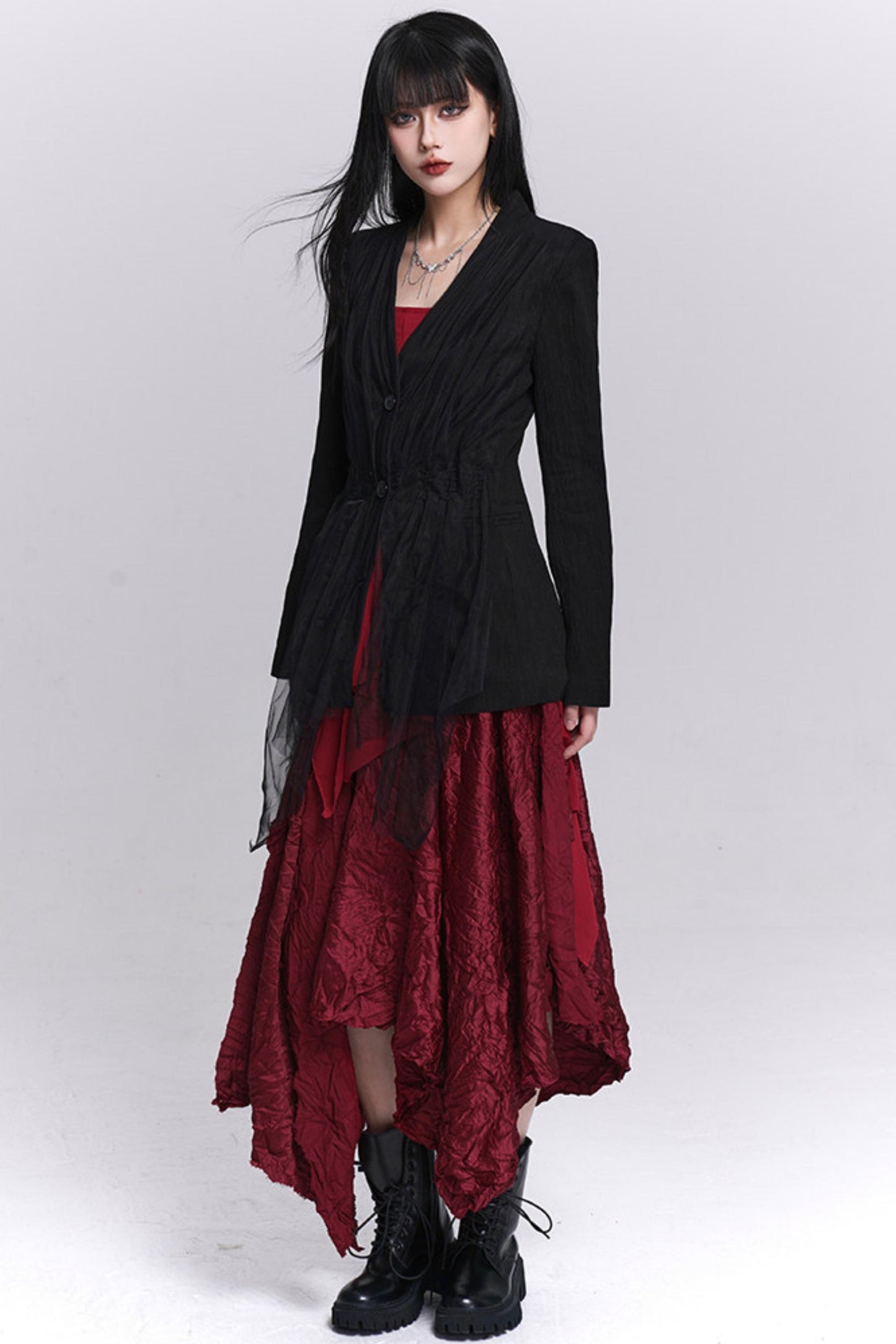 Irregular Red Tube Dress