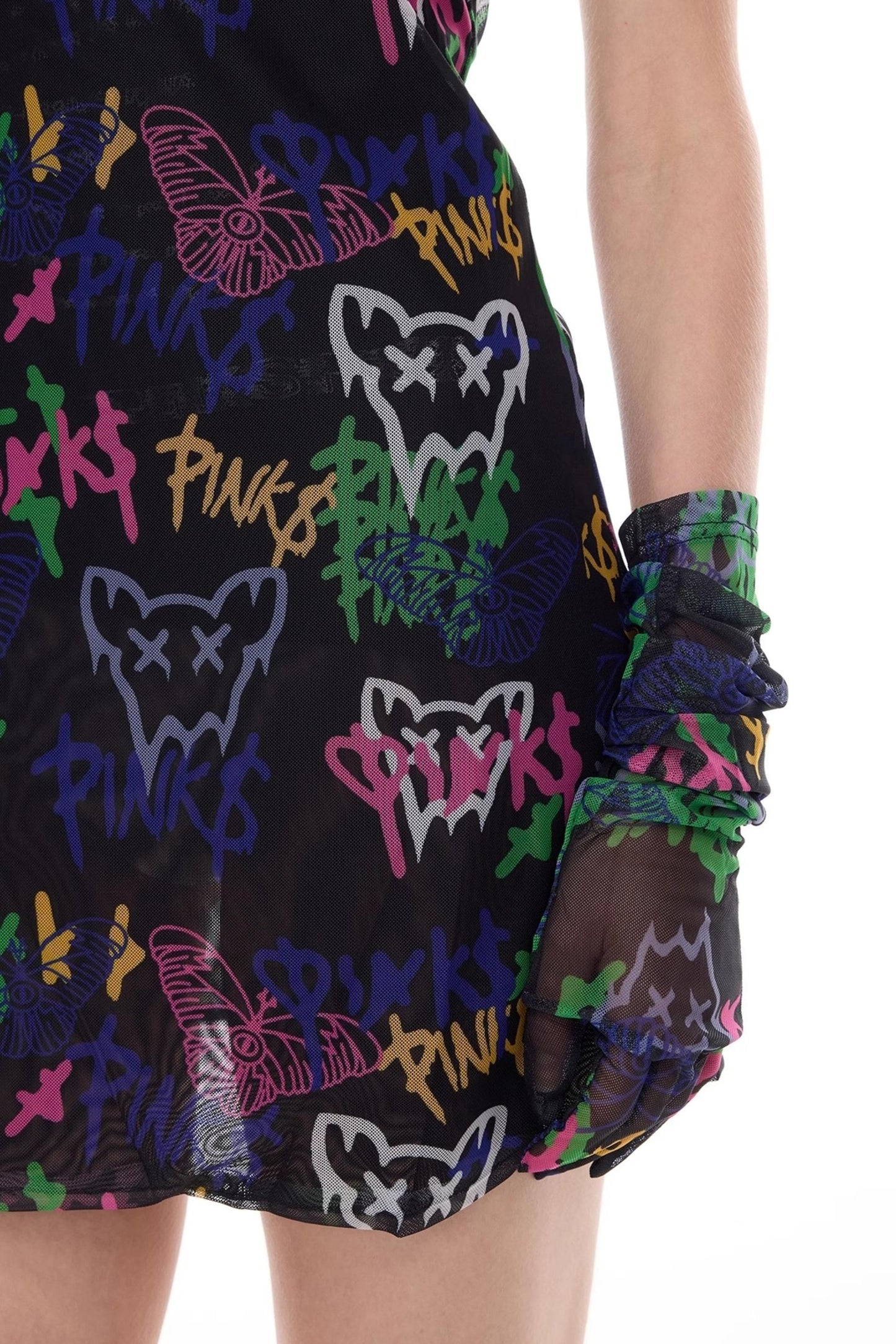 Graffiti Pen Halter Necklace Dress
