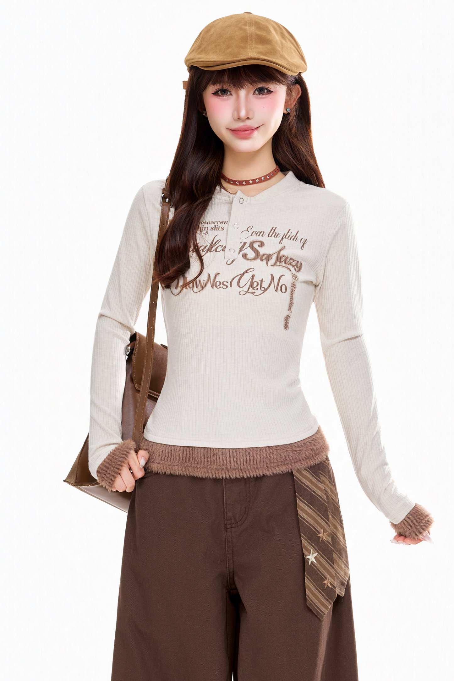 Fake Two-Piece Color-Blocking Top