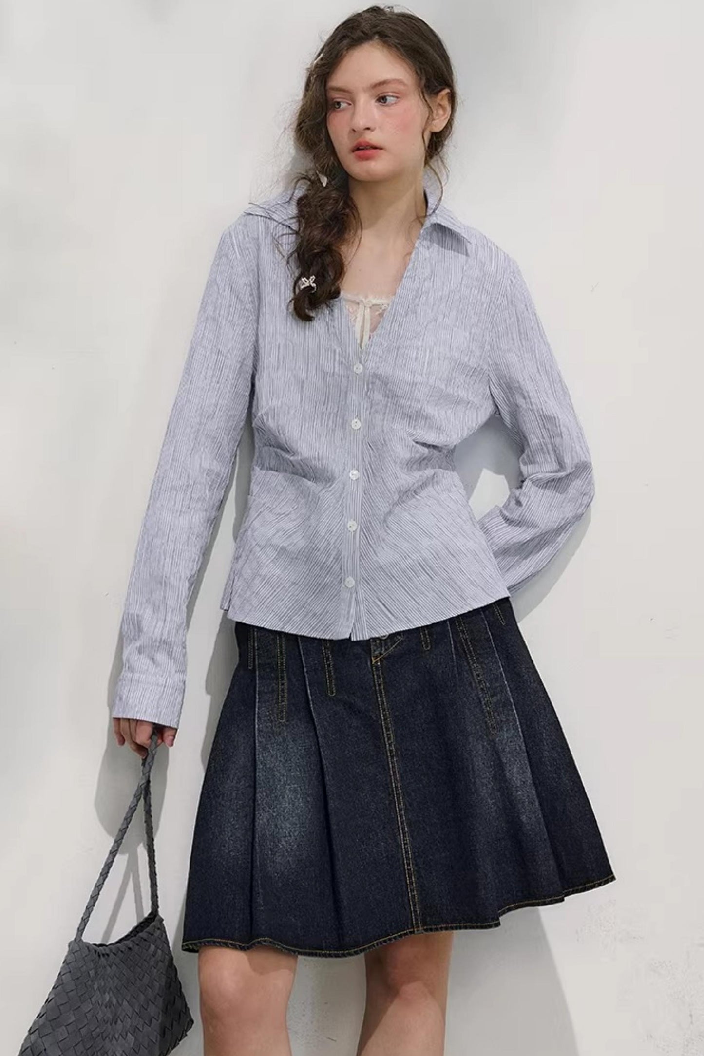 First Love Denim Skirt Set