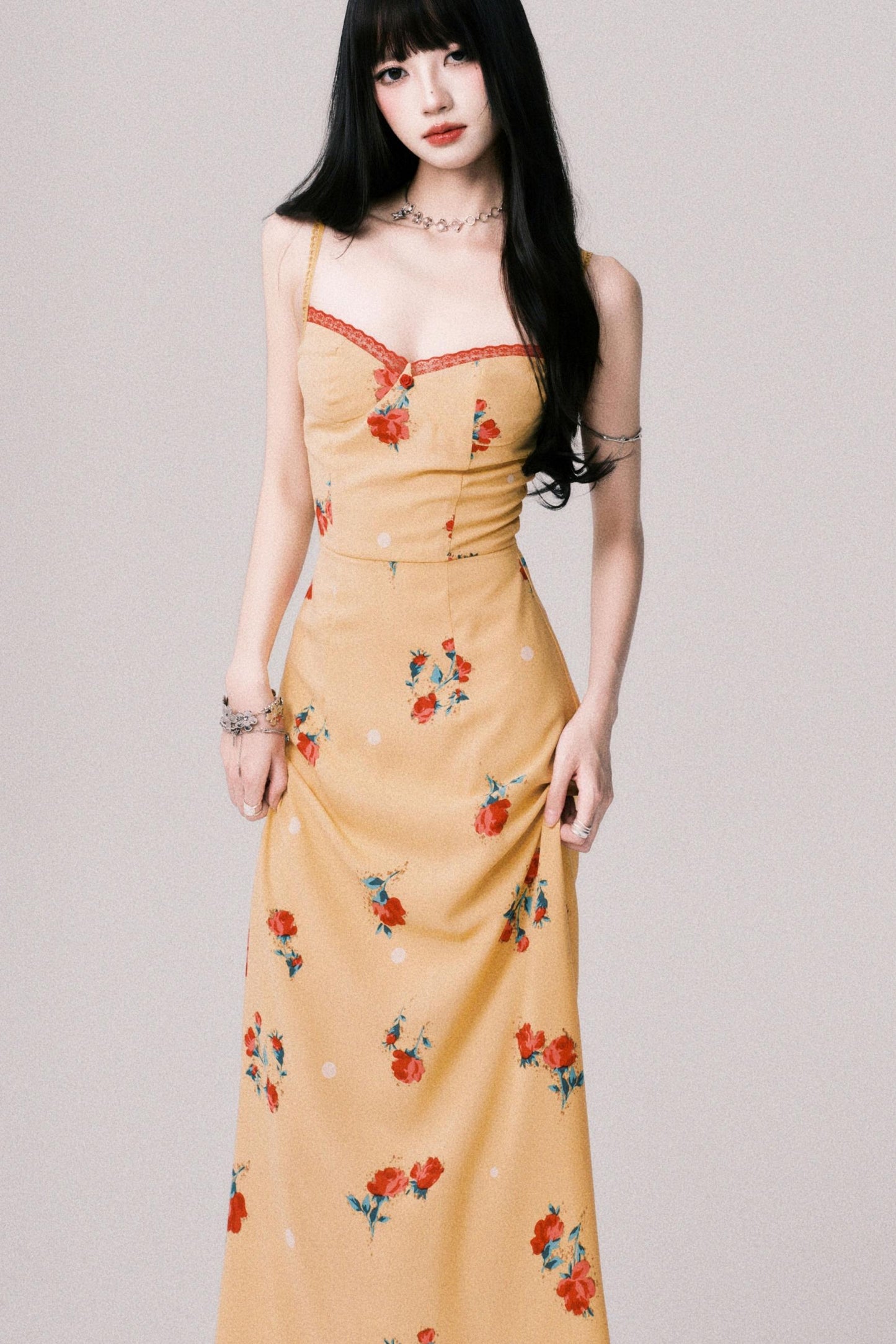 Twilight Floral Halter Dress