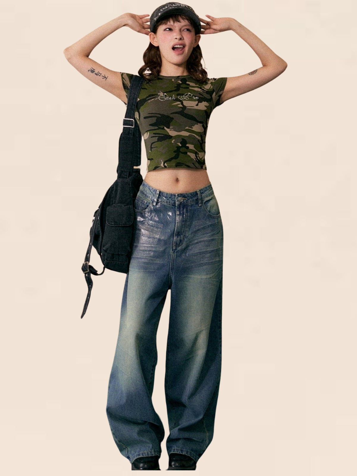 아메리칸 스타일 대걸레 바지