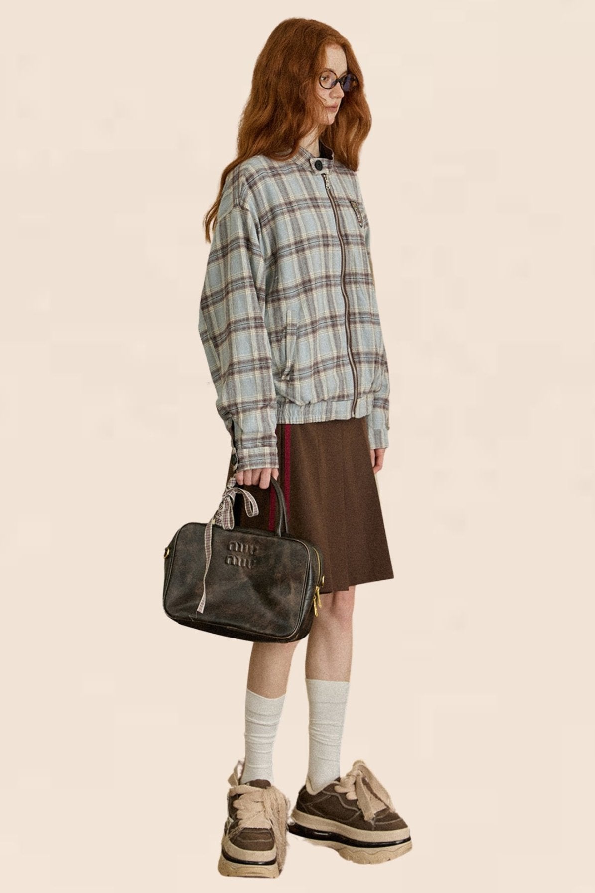 레트로 리버시블 야구 재킷