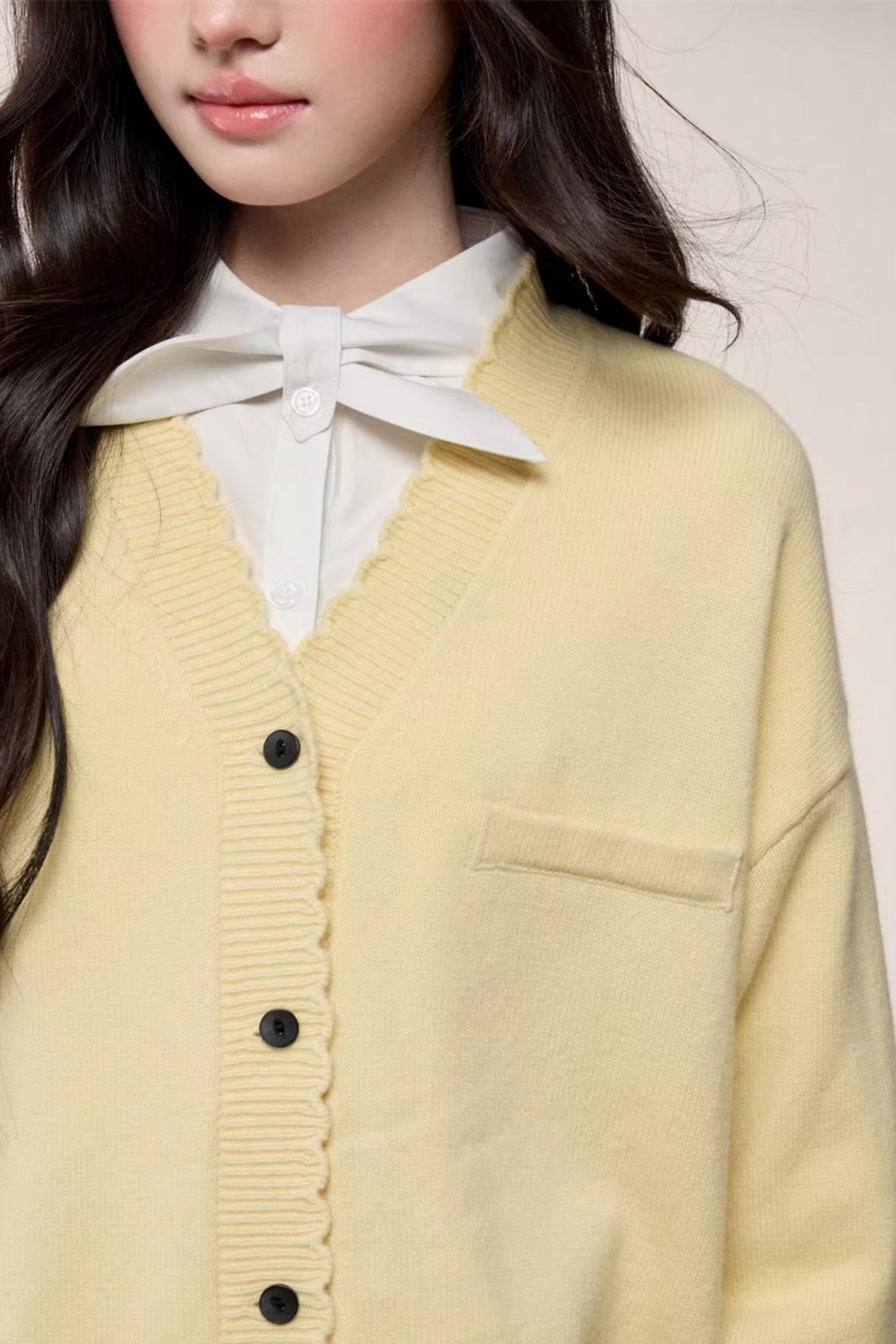 V-Neck Knitted Cardigan