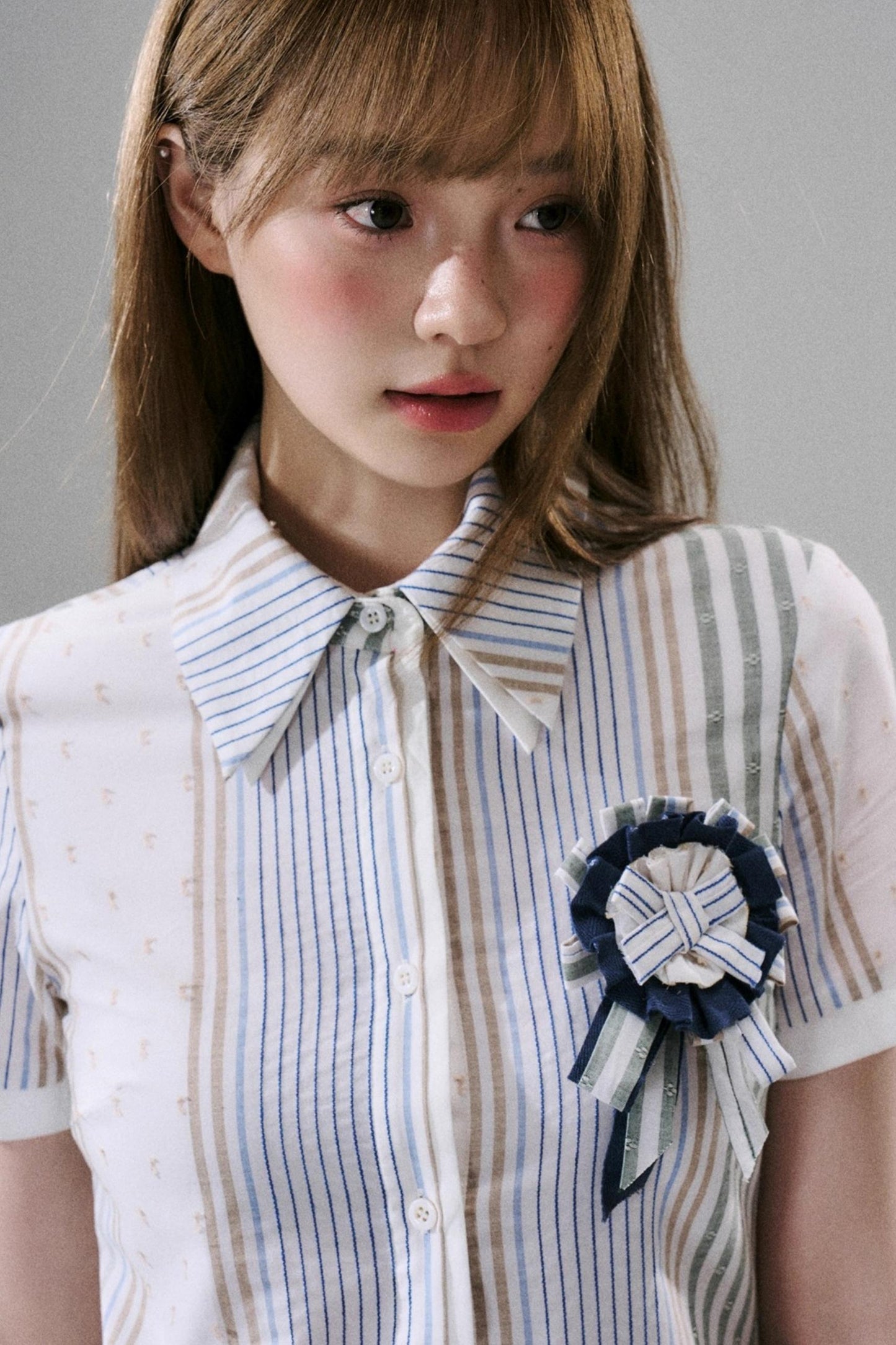 Japanese Sweet Striped Pleated Dress