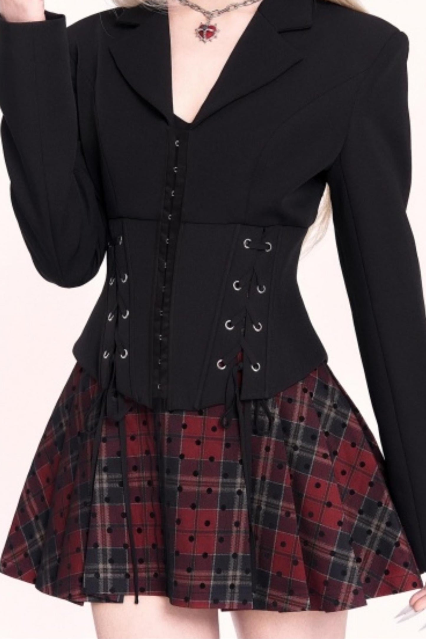 Sweet Plaid High Waist Pleated Skirt