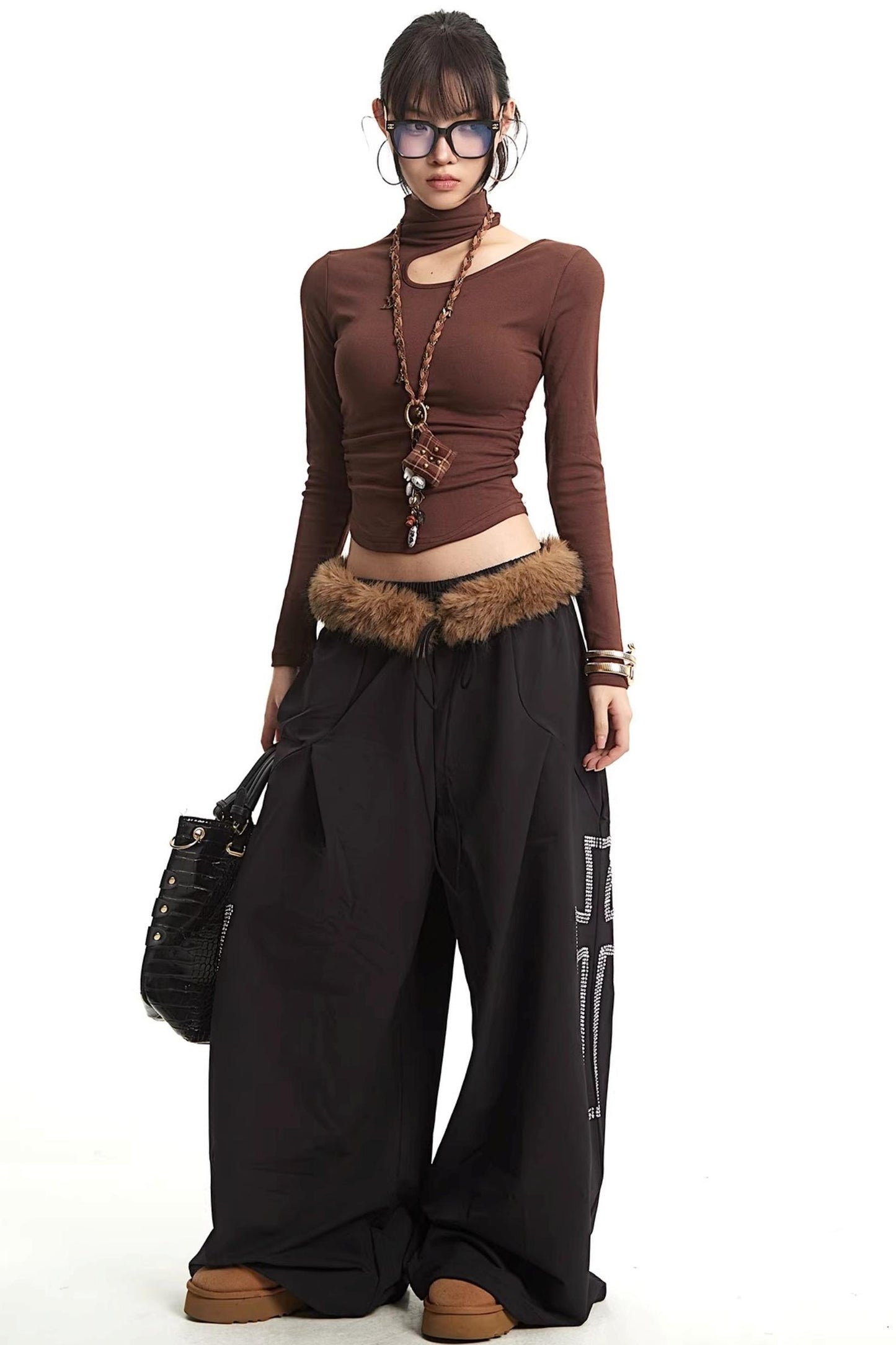 American Retro Rhinestone Pants