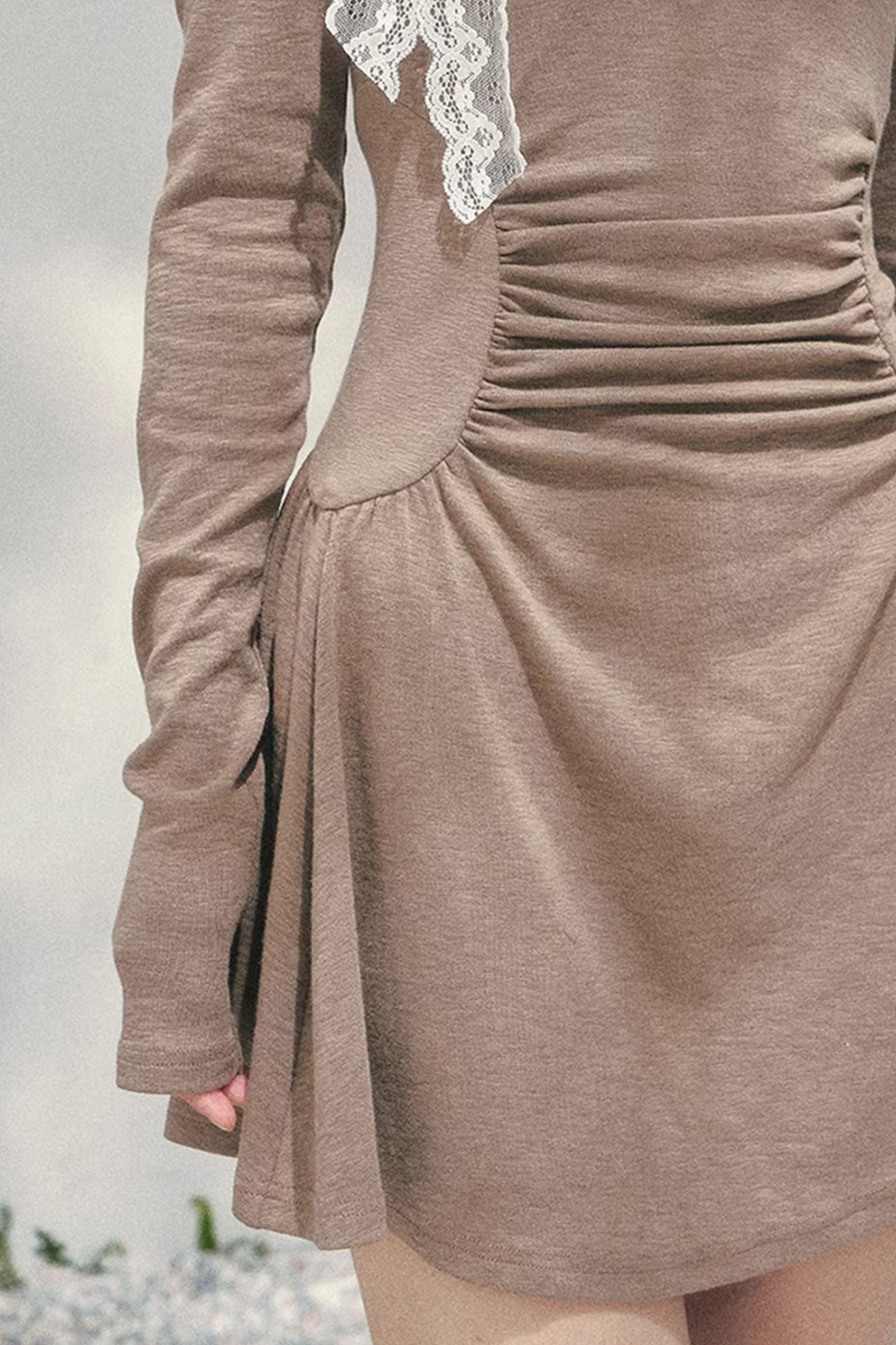 Entwined Warmth Waist-Cinching Dress