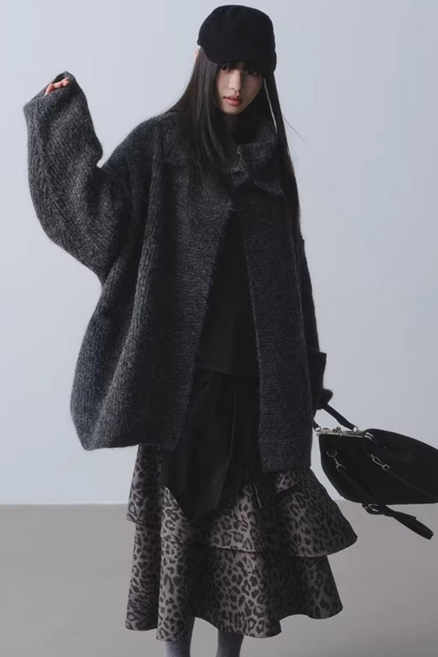 Midnight Forest Leopard Skirt