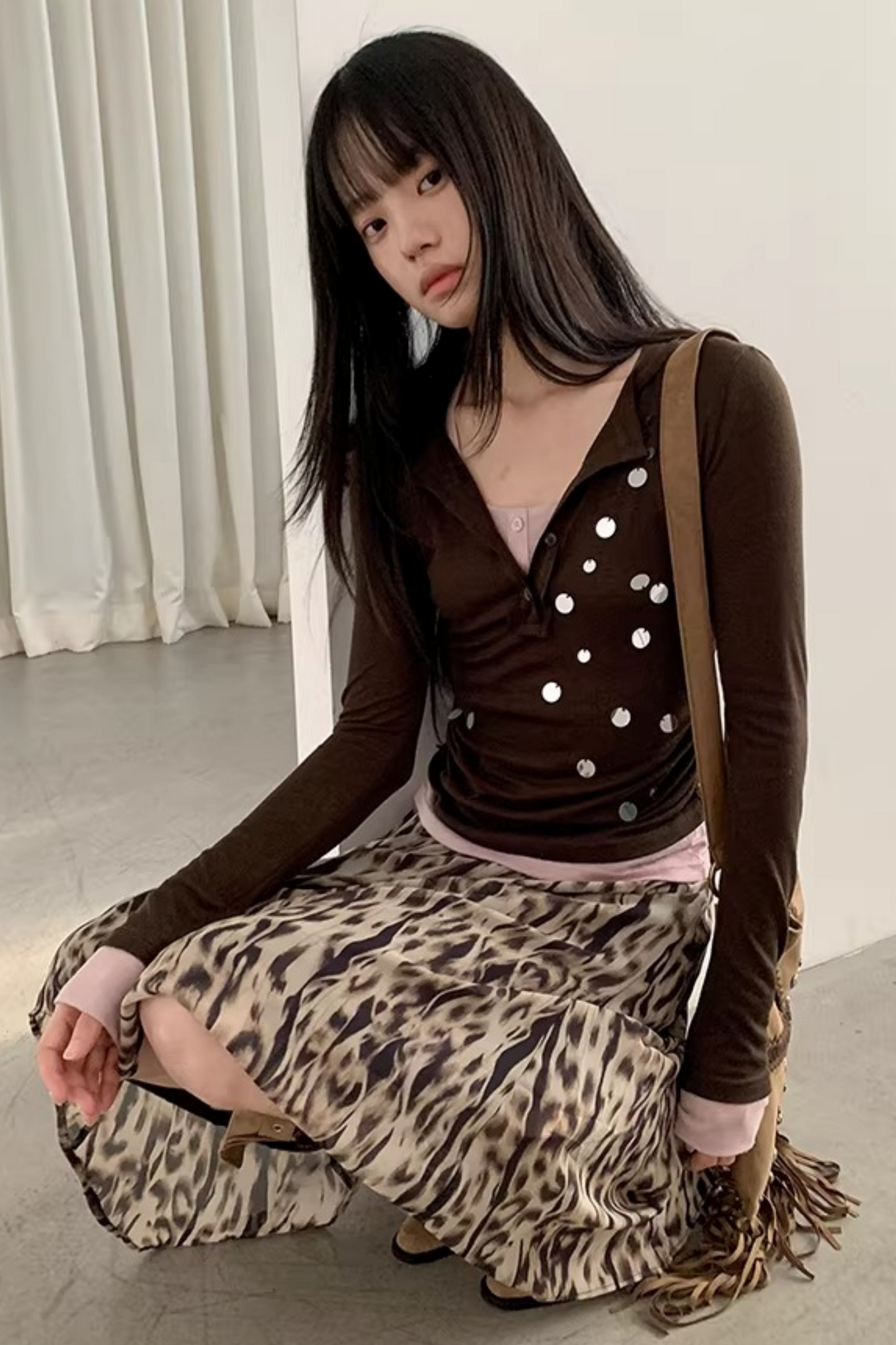 Leopard Asymmetrical Retro Skirt