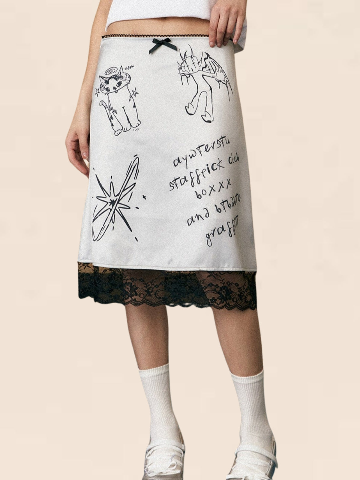 Abstract Graffiti Geometric Women's Skirt