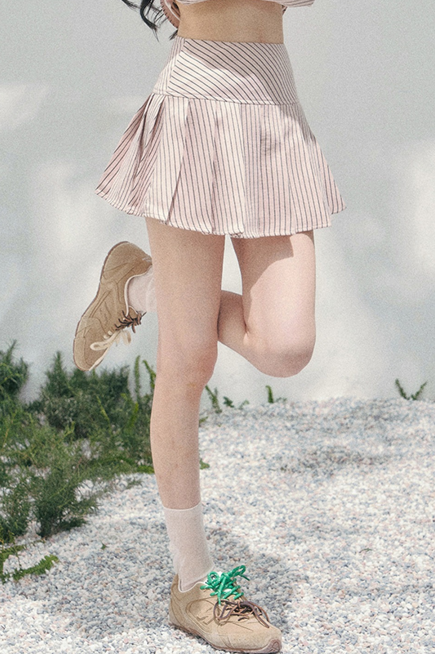 Pink Clouds Lace Shirt Skirt Set-Up