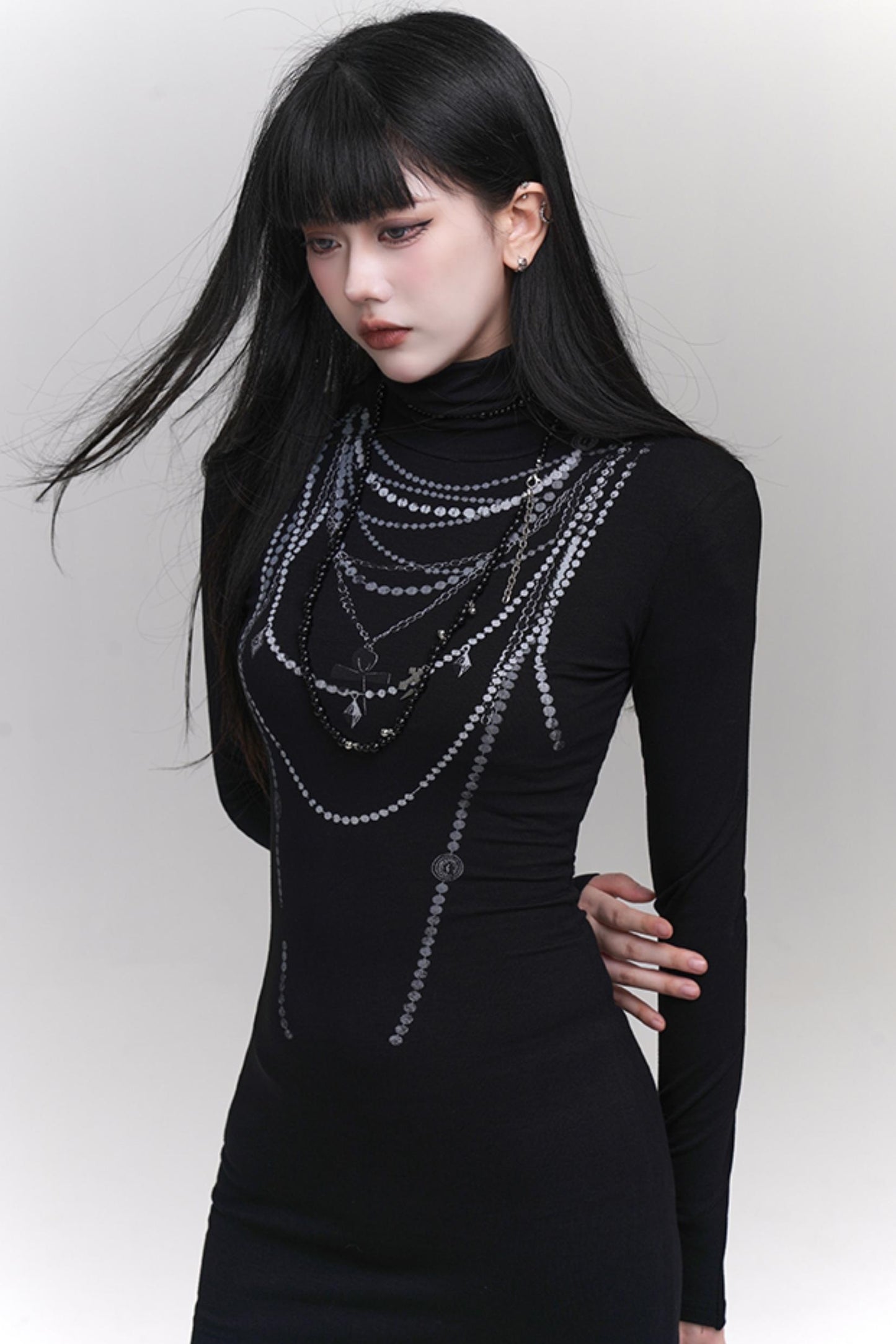 Robe tricotée style fille sexy