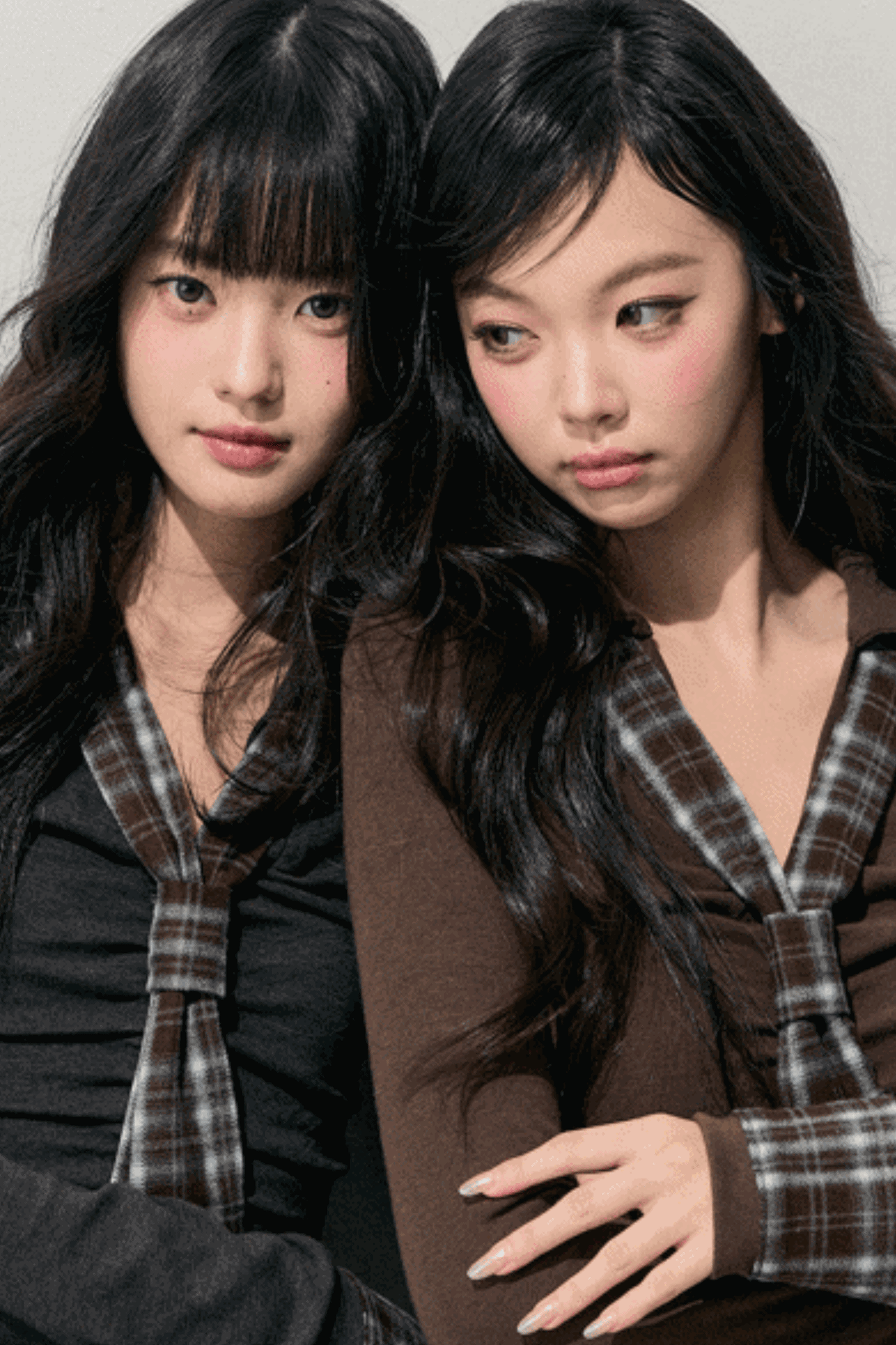 Plaid V-Neck Winter Top