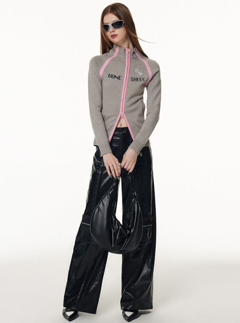 가디건 슬림 한 작은 탑