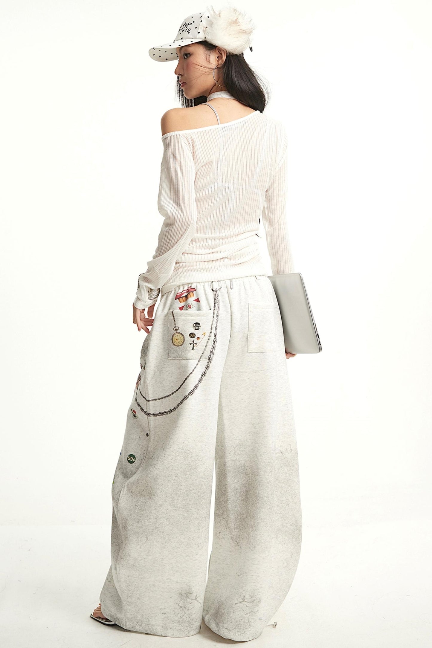 Shoulder Long Sleeve Cover-Up Slim Top