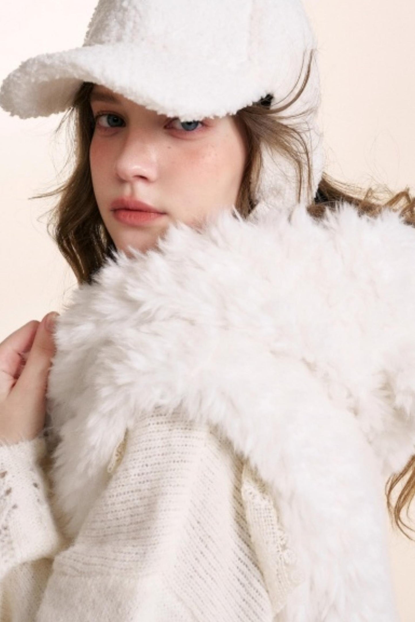 Bear Fur Hooded Fleece Jacket